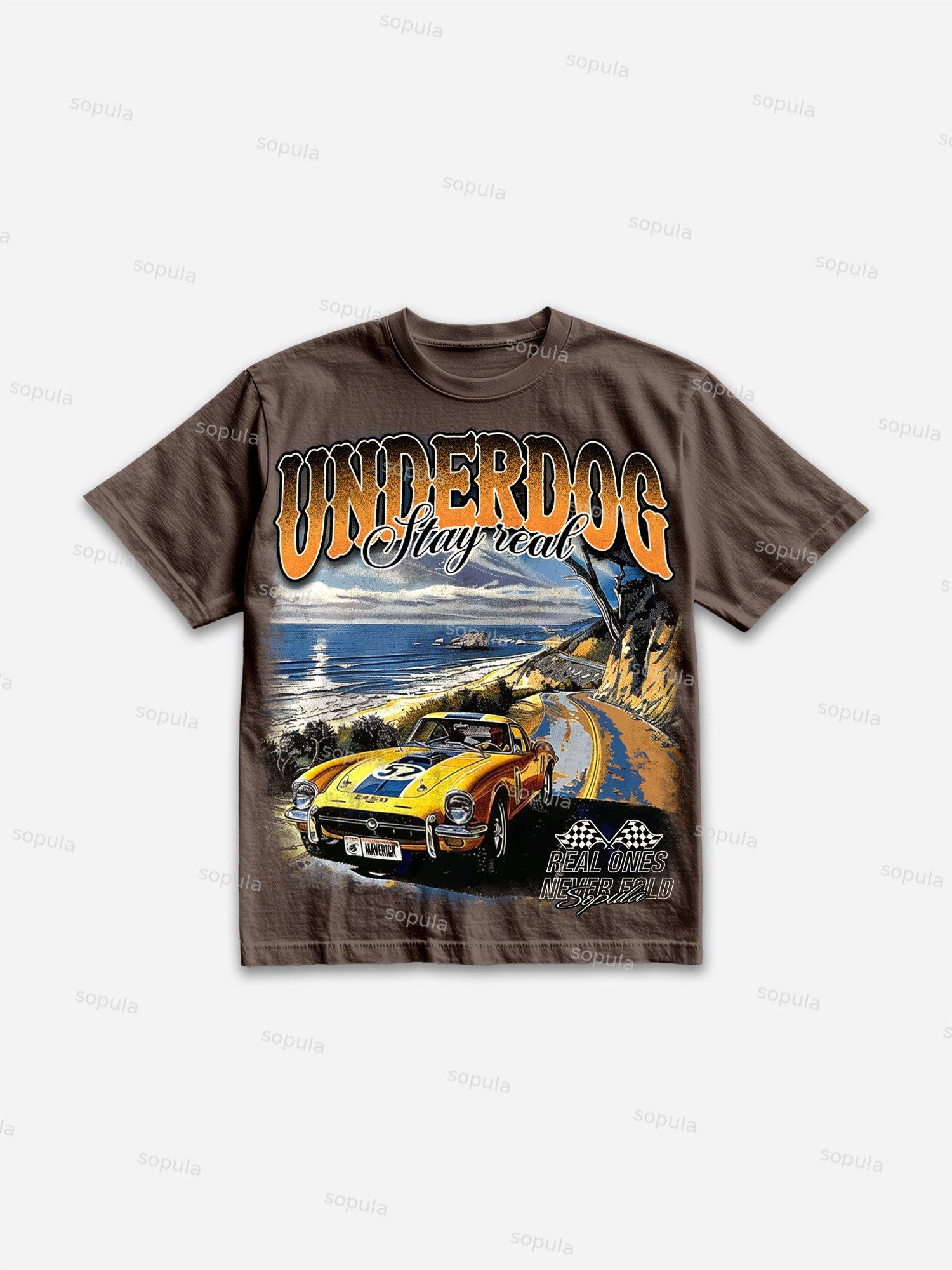 Underdog Old Vintage Racing Graphic Cotton T-shirt Product Image