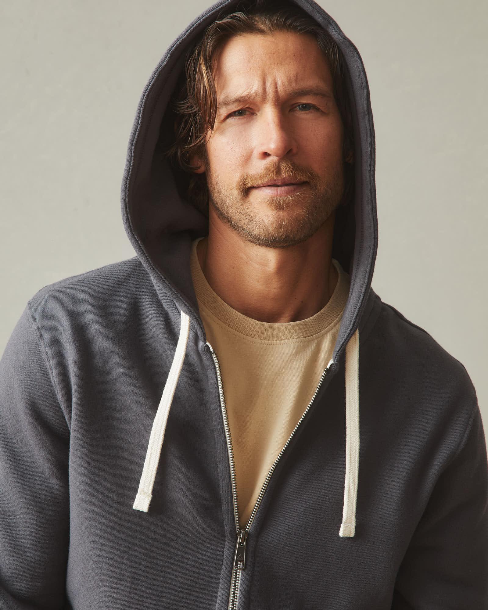 Men's Midweight Full Zip - Dark Charcoal Product Image