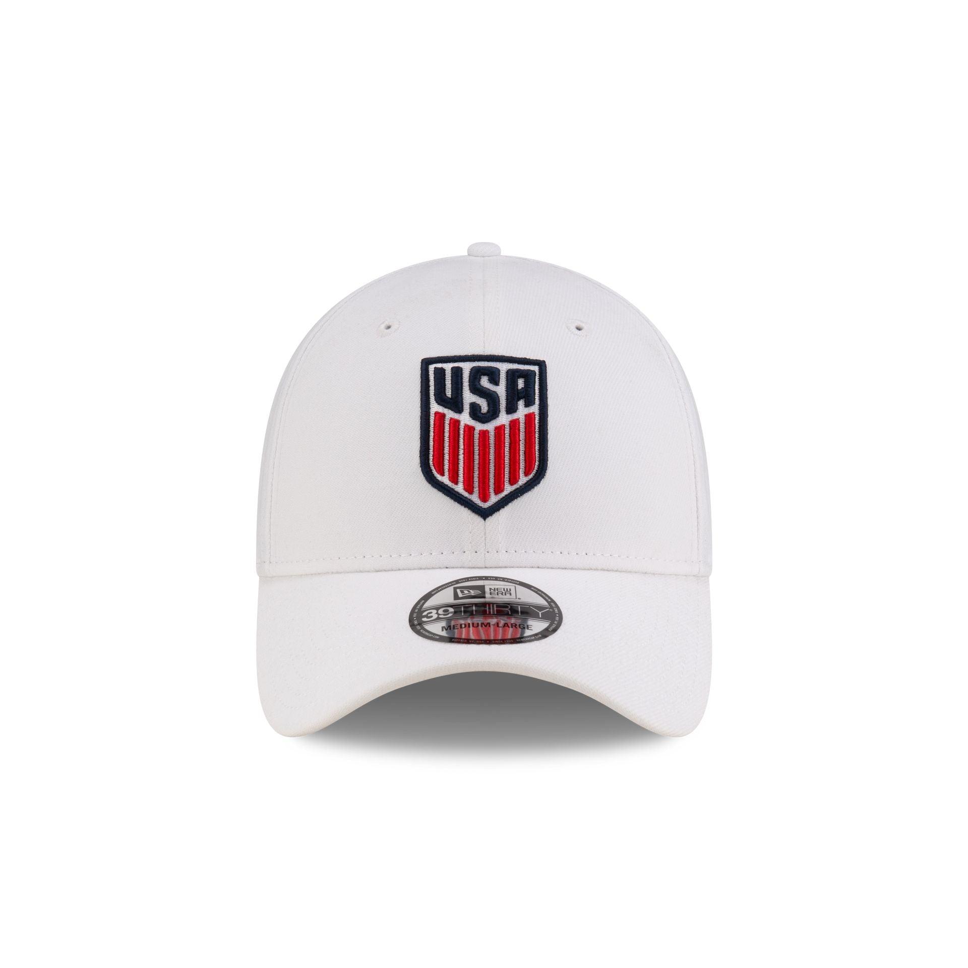 U.S. Soccer Men's National Team White 39THIRTY Stretch Fit Hat Male Product Image