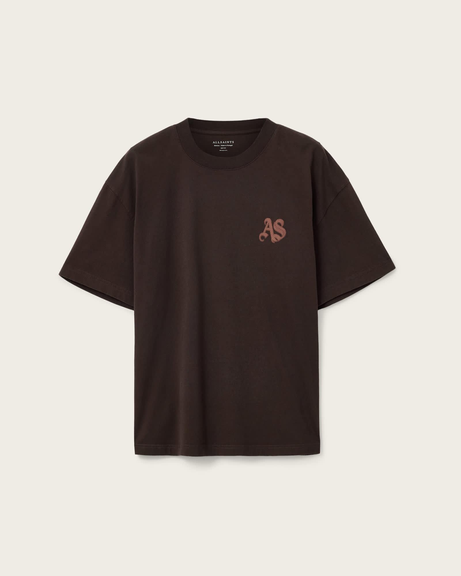 Icon Oversized Graphic T-Shirt PLUM BROWN | ALLSAINTS US Product Image
