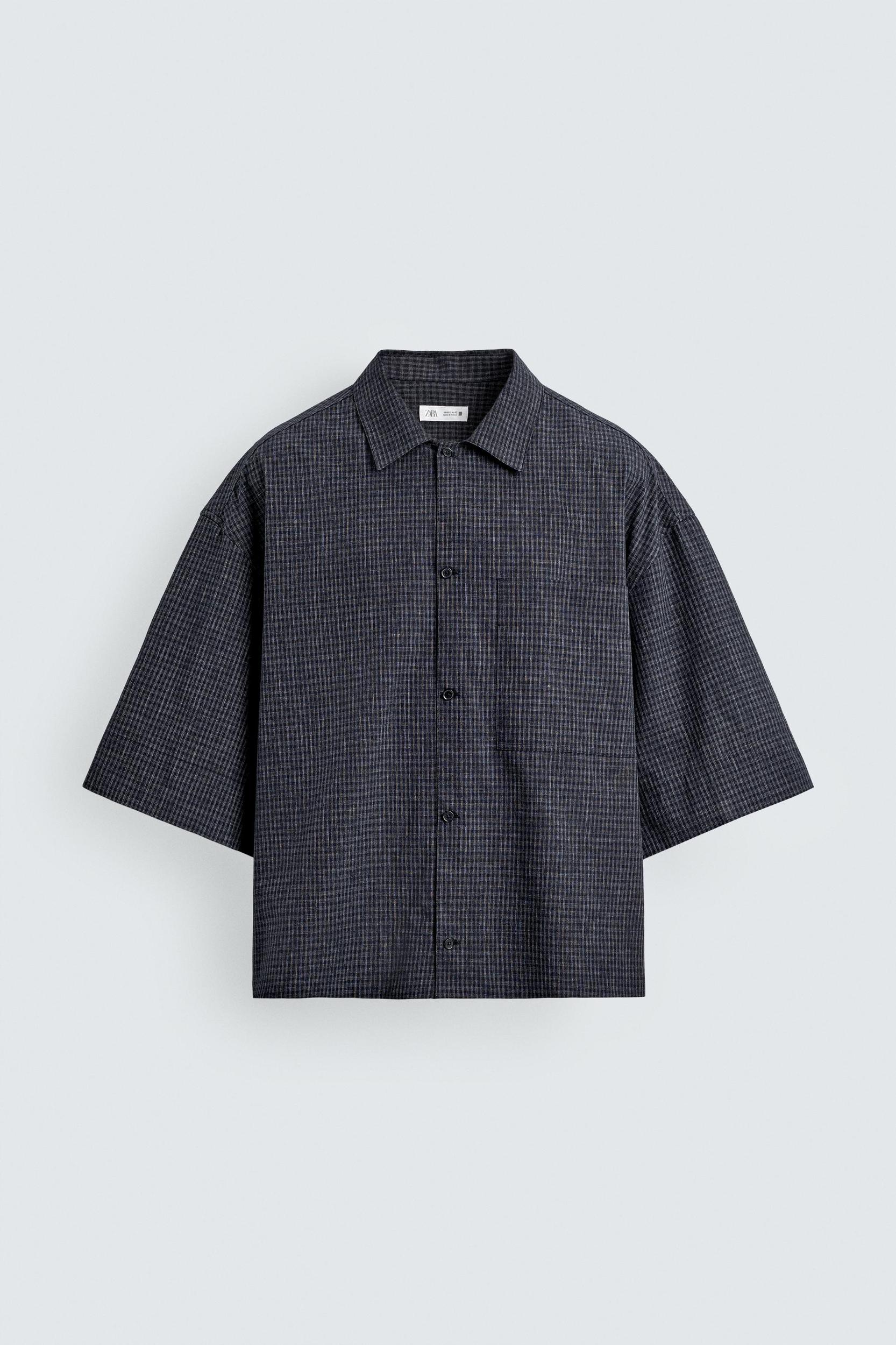 PLAID BOXY FIT SHIRT Product Image