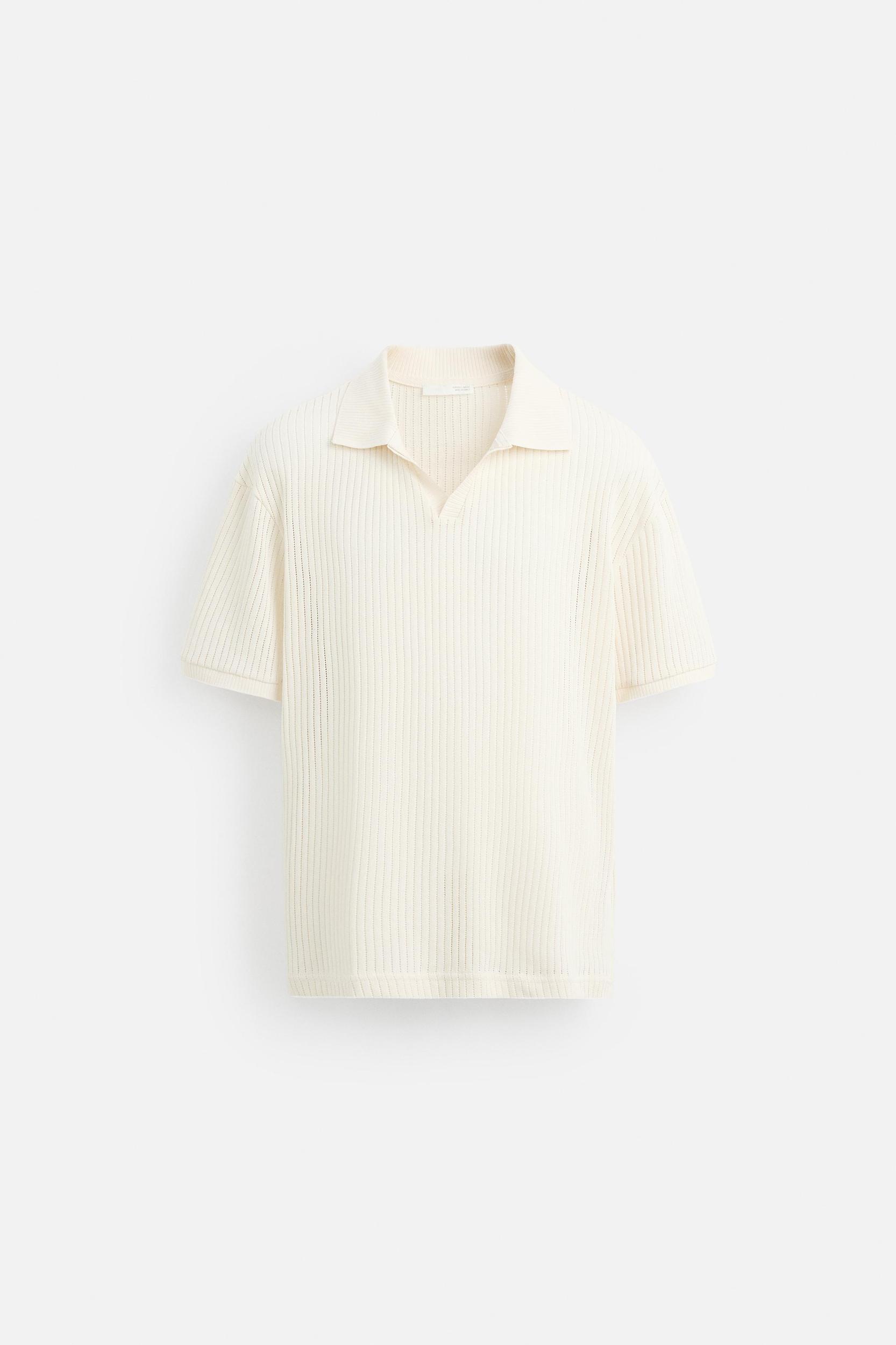 TEXTURED KNIT POLO SHIRT Product Image