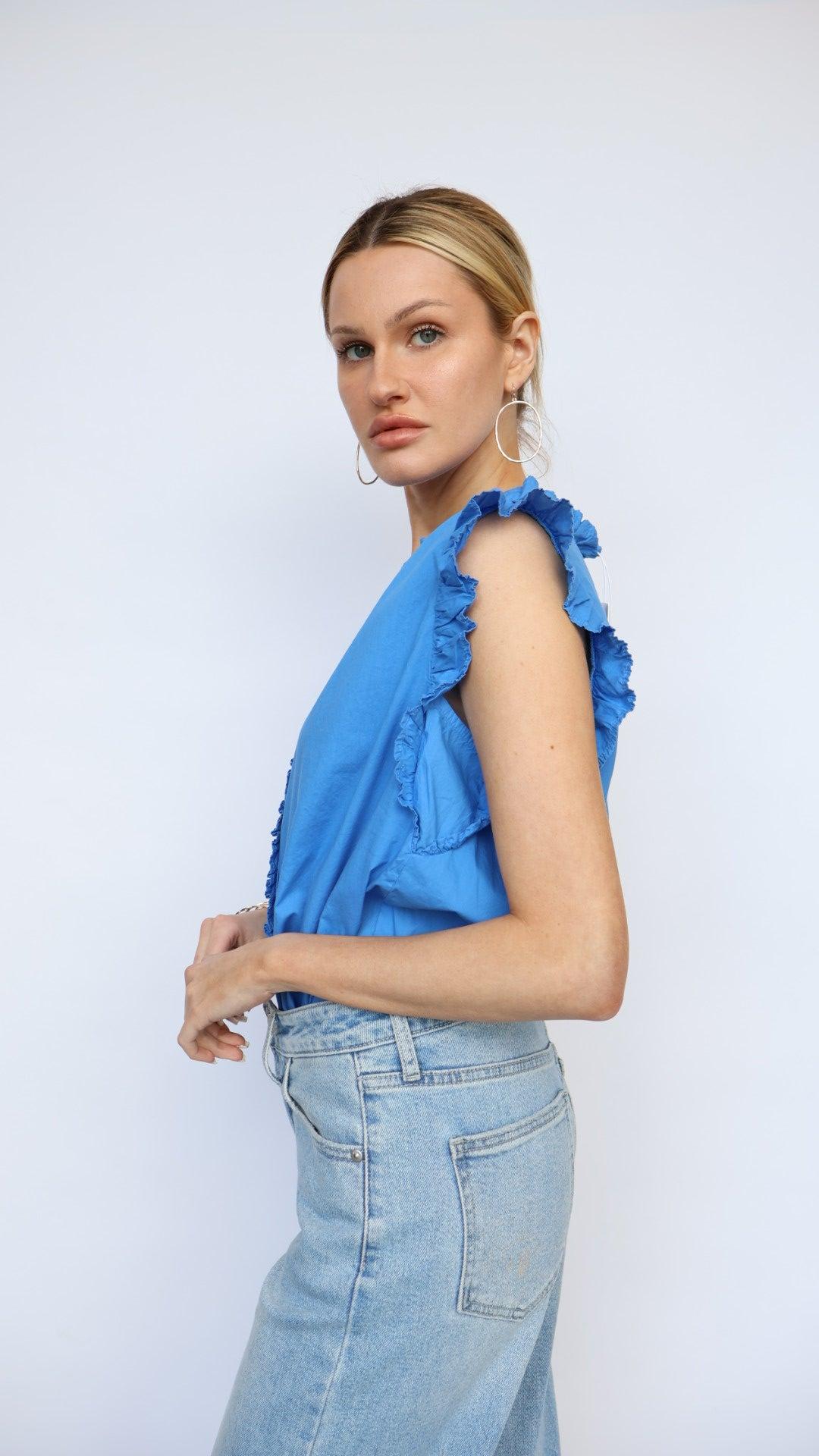 Ellie Ruffle Detail Top Product Image