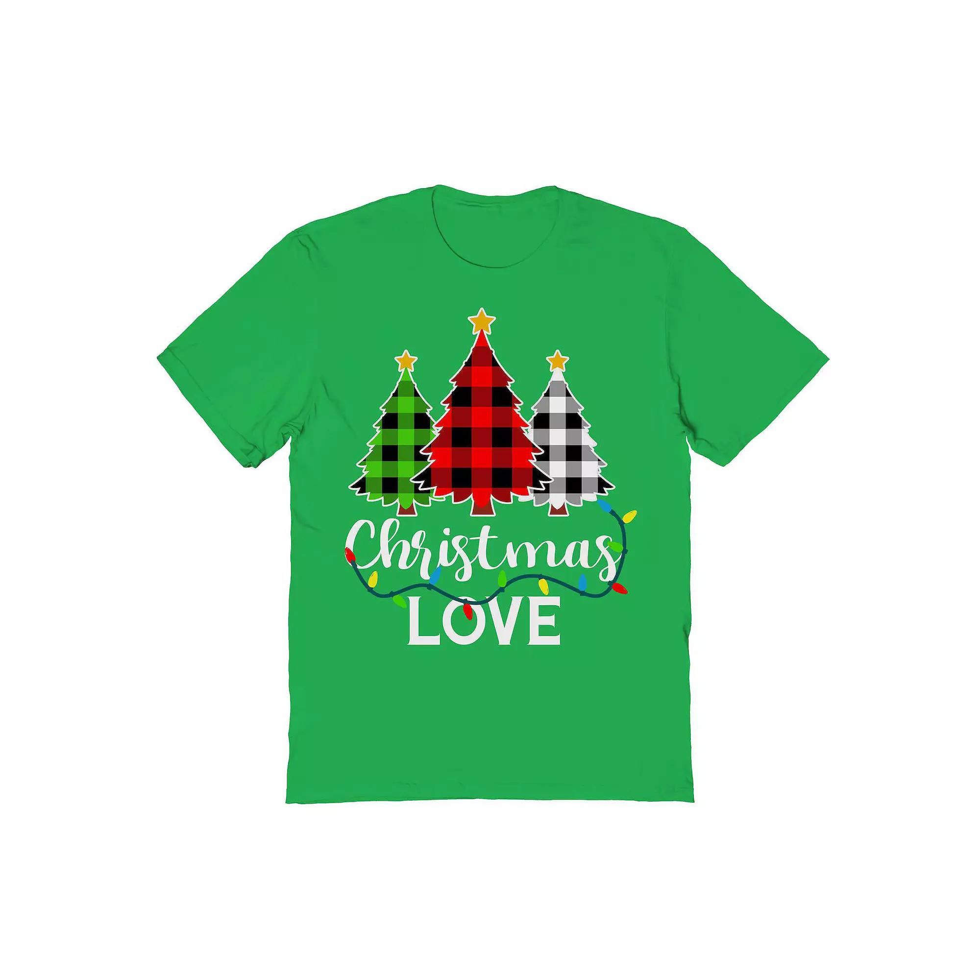 Men's Love Trees Christmas Graphic Tee,  Product Image