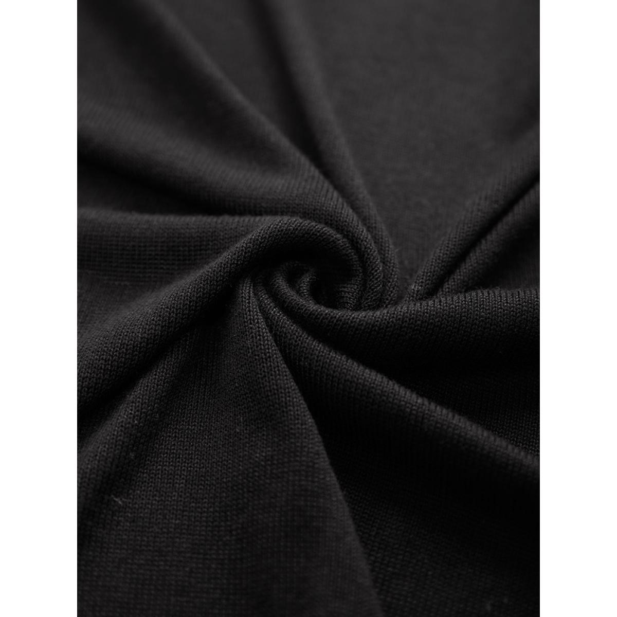 Plus Size Supersoft Essentials Ties Open Front Split Side Cardigan Black Women Casual Loose Long Sleeve Everyday Cardigans BloomChic 30/6X Product Image