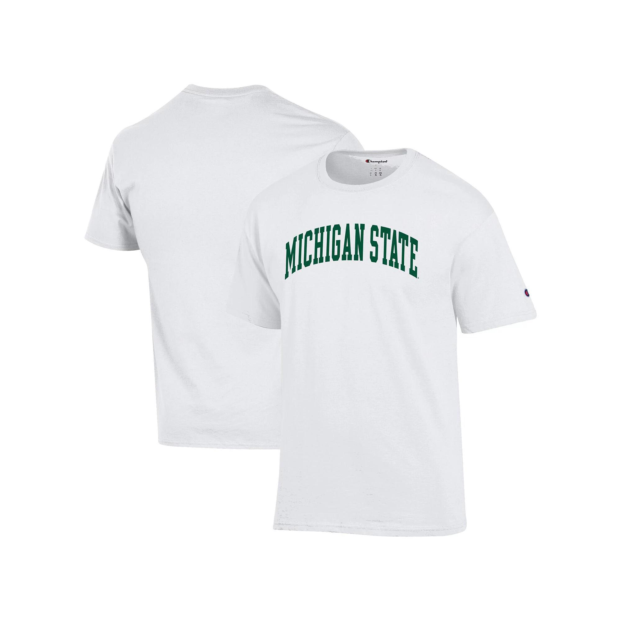 Men's Champion White Michigan State Spartans Basic Arch T-Shirt,  Product Image