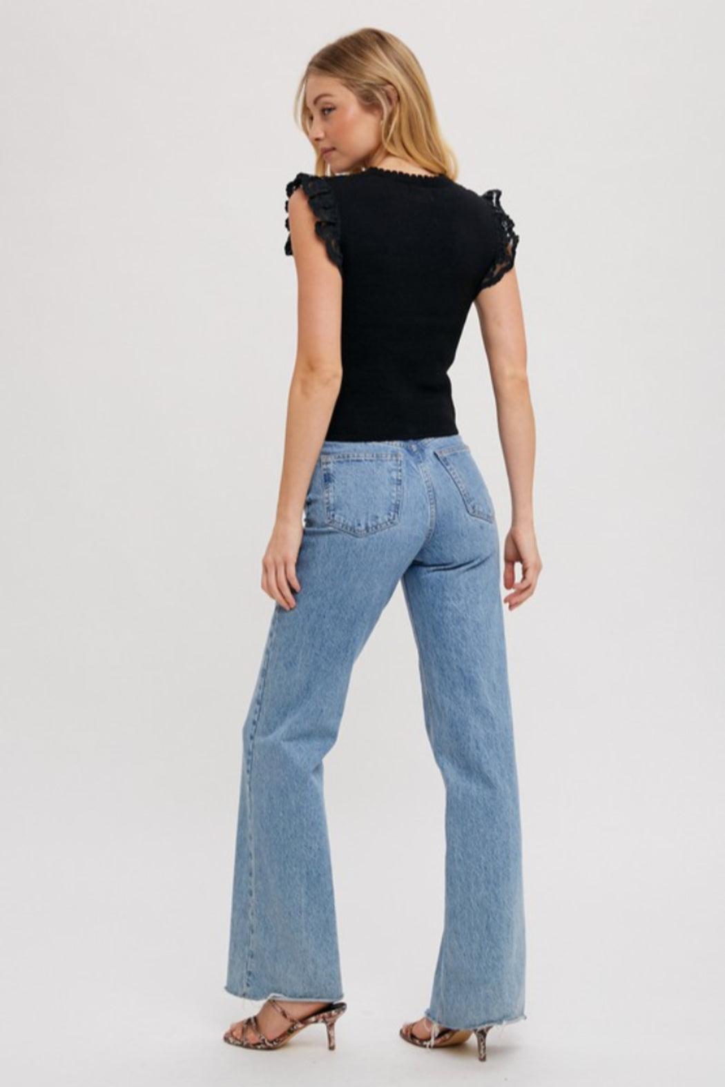 Crochet Contrast Top Product Image