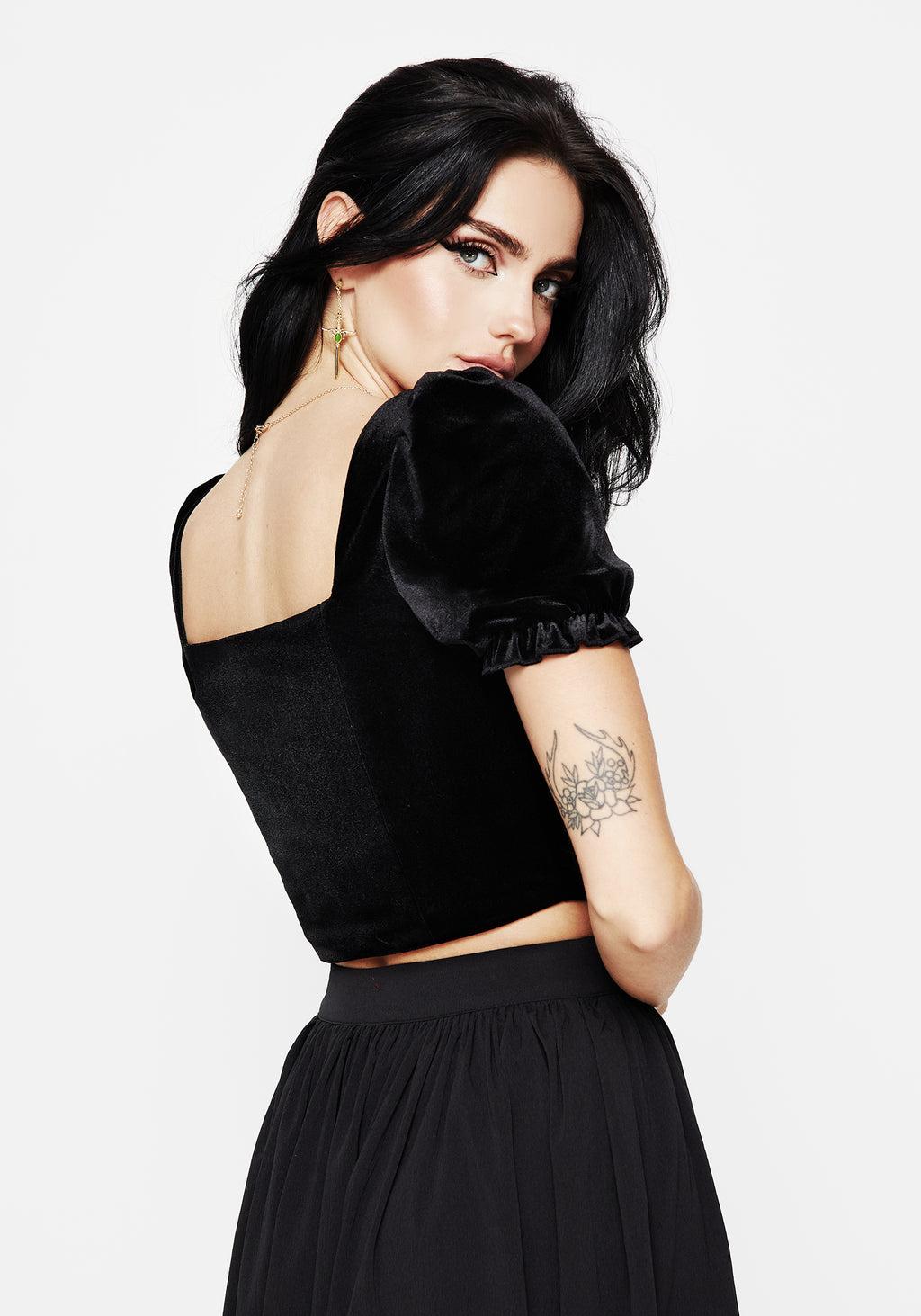 Ingrid Embroidered Applique Corset Top Product Image