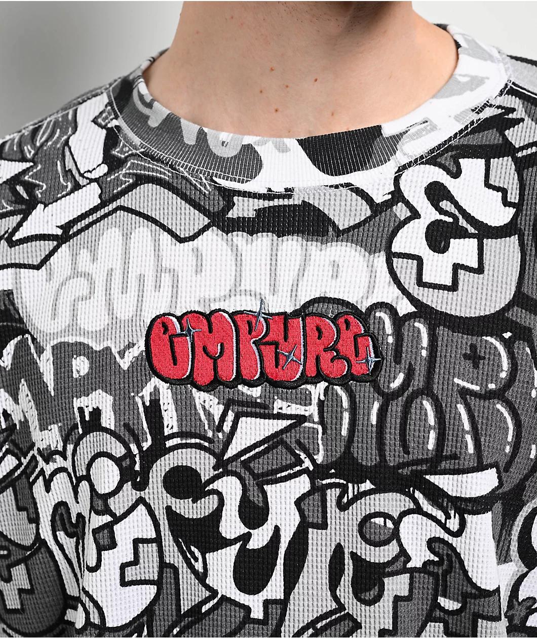 Empyre Script White Camo Thermal Long Sleeve T-Shirt Product Image