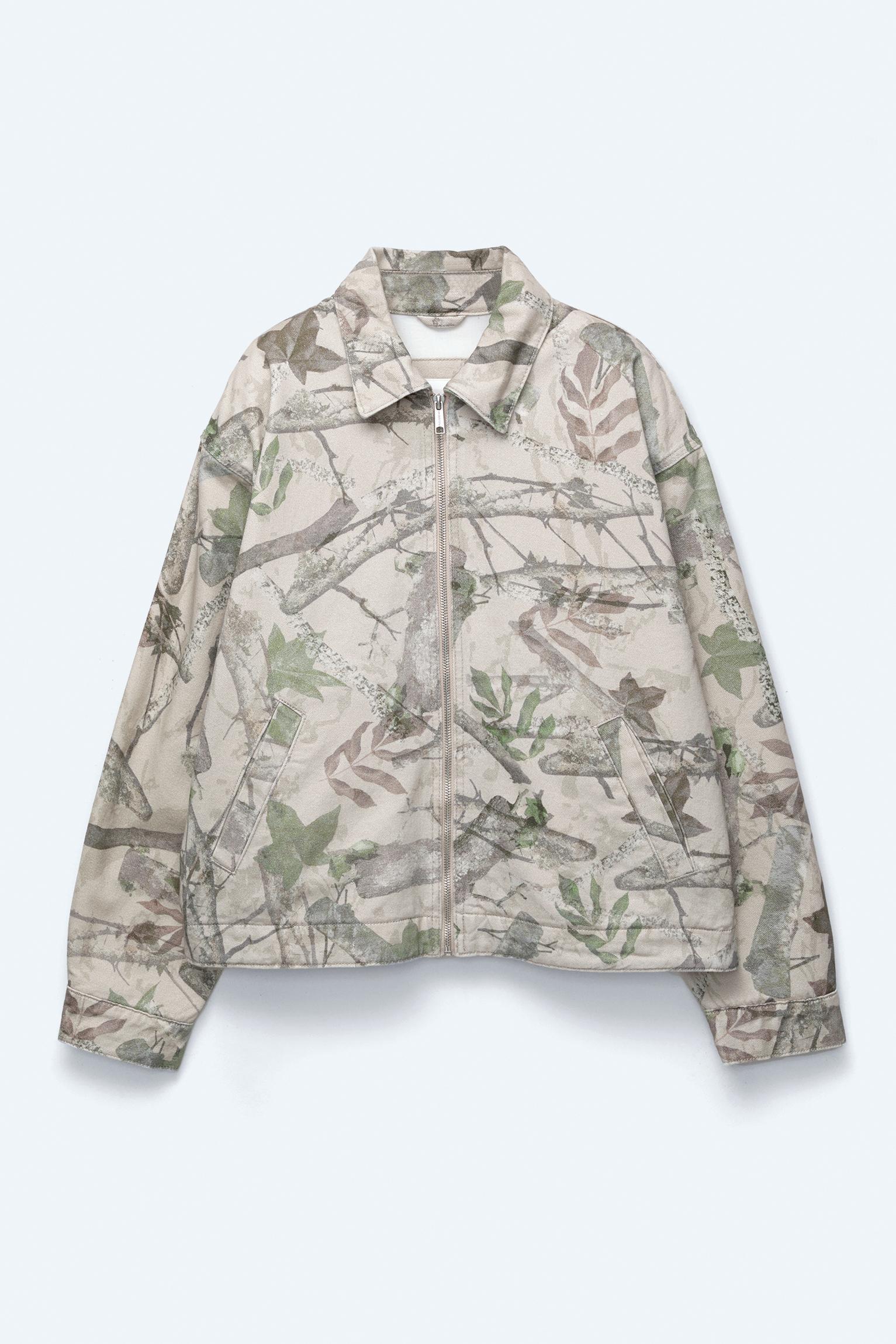 Leaf print utility jacket Product Image
