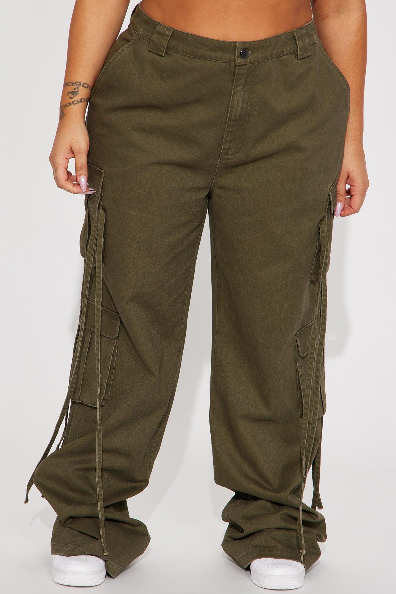 Tall Golden Hour Wide Leg Cargo Pant - Olive Product Image
