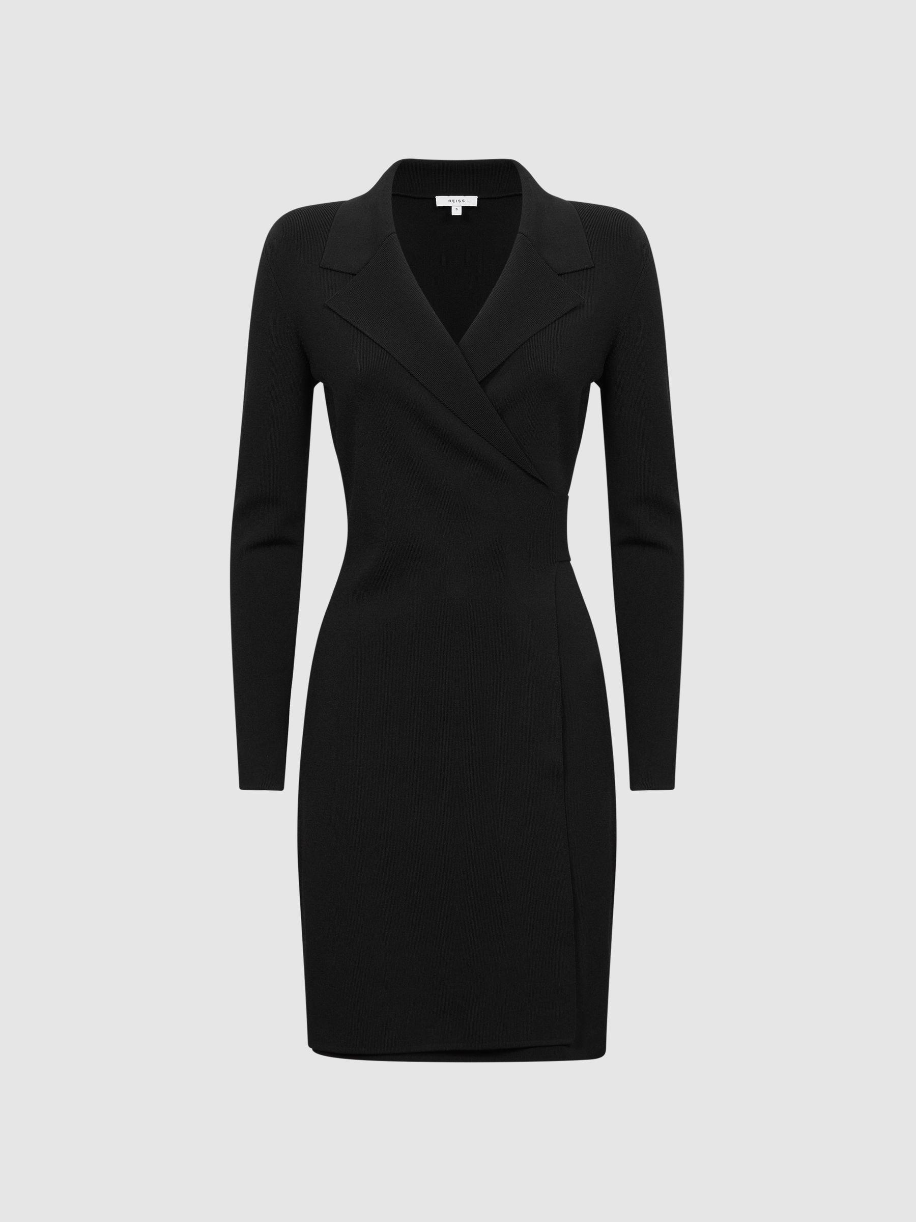 Double Breasted Mini Dress in Black Product Image