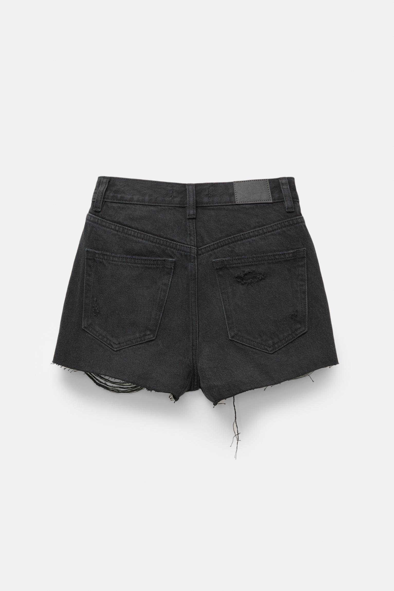 Ripped denim shorts Product Image