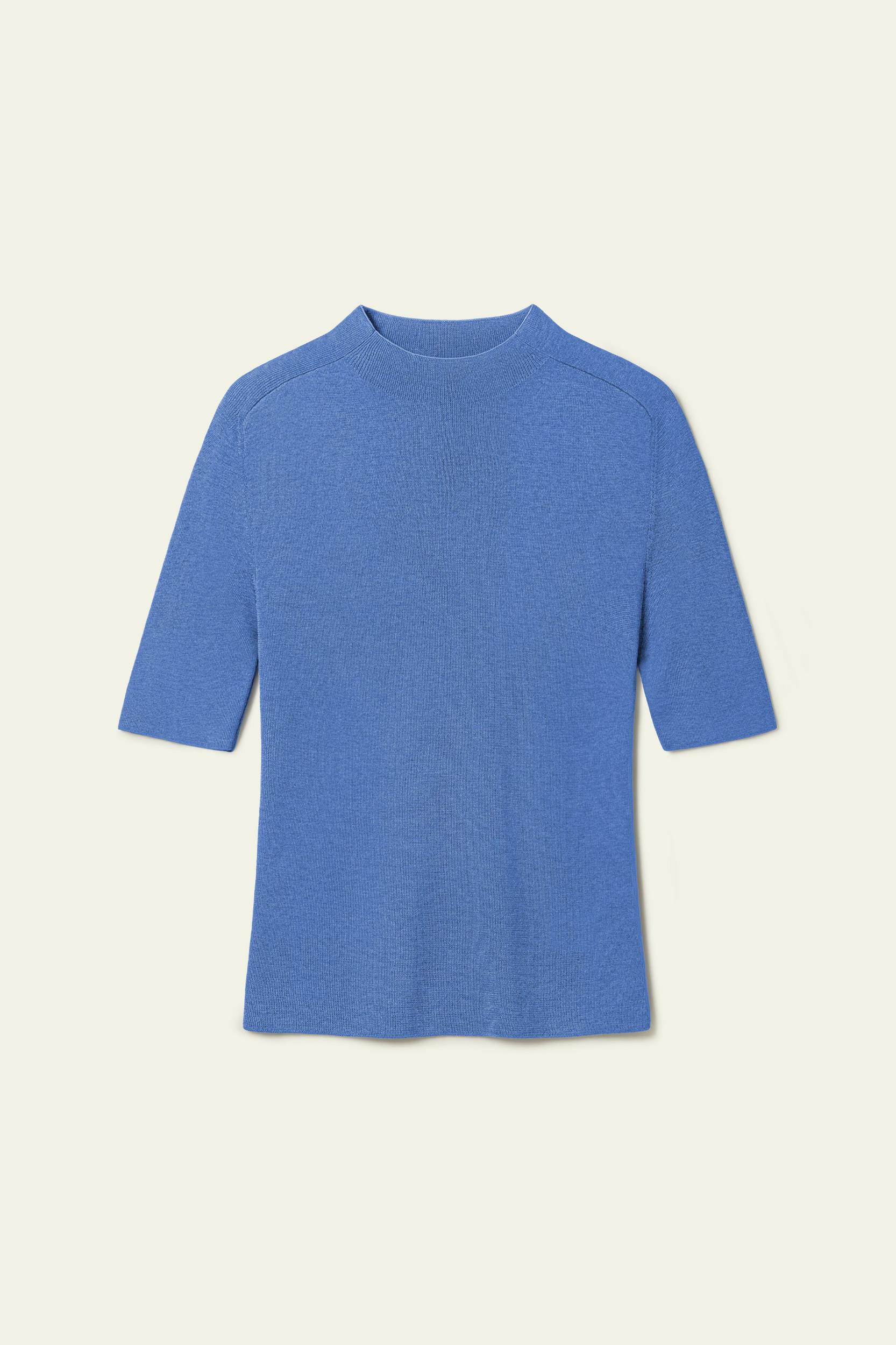 Seamless Silk-Cotton Slim-Fit Knit Top Product Image