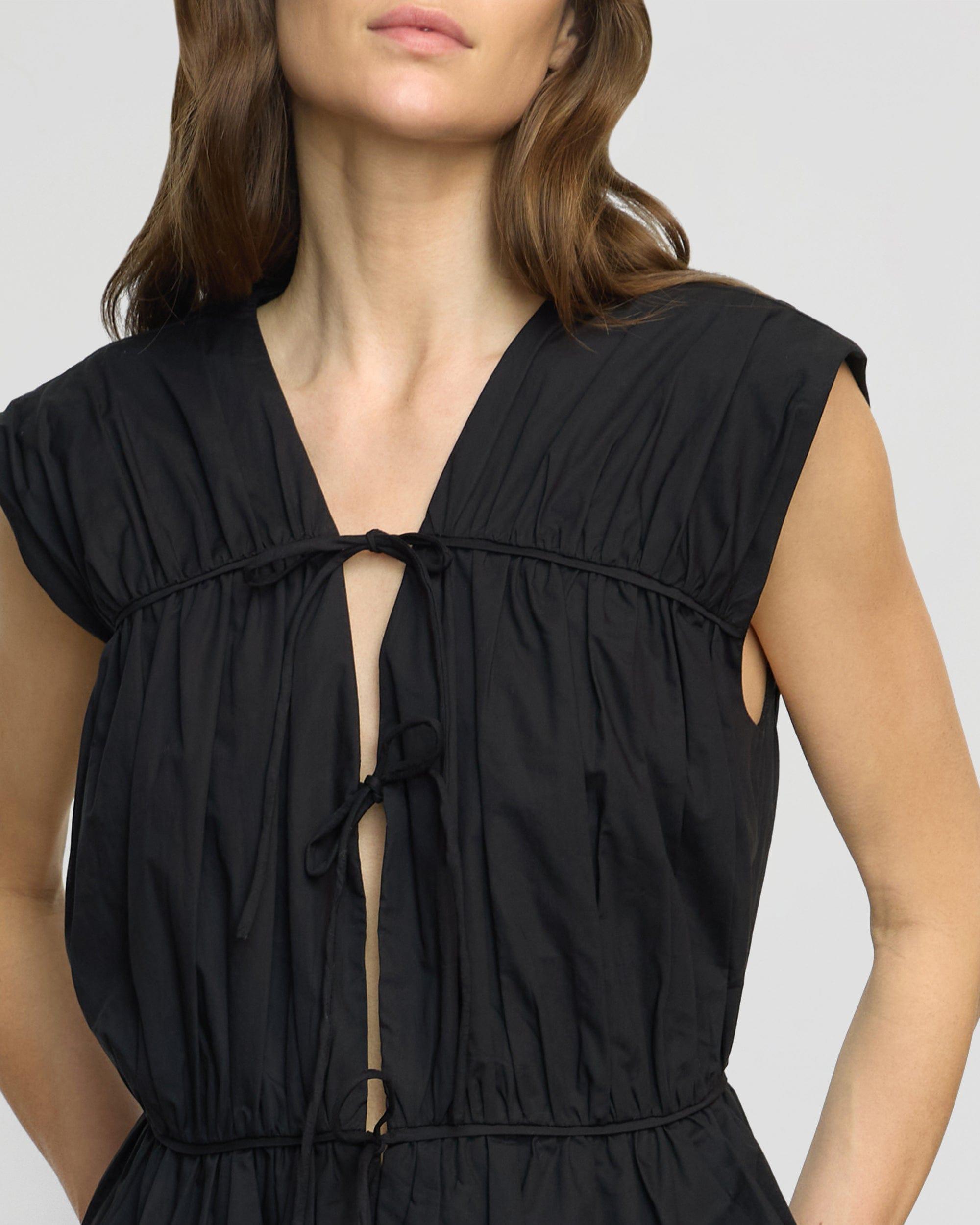 Neha Tie-Front Organic Cotton Blouse Product Image