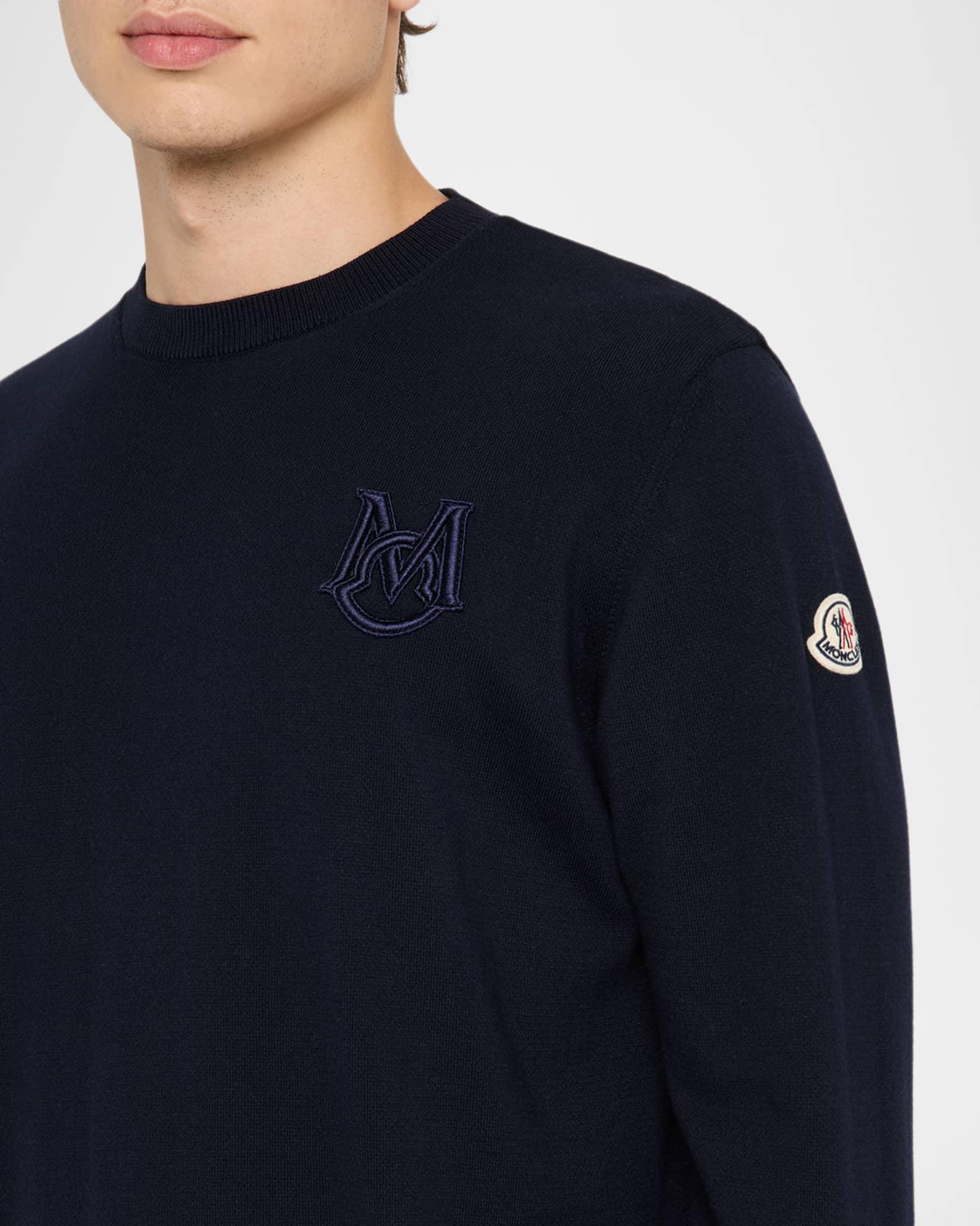 Men's Monogram Applique Crewneck Sweater Product Image