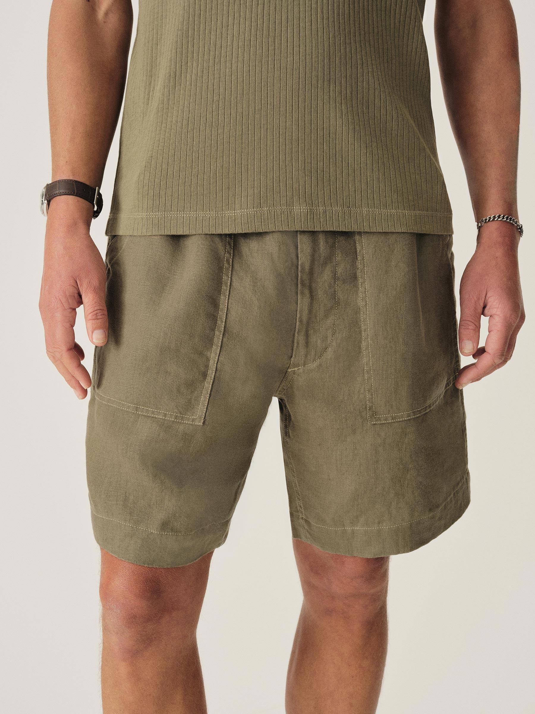 Desert Olive Loomed Linen OG-107 Fatigue Short Product Image