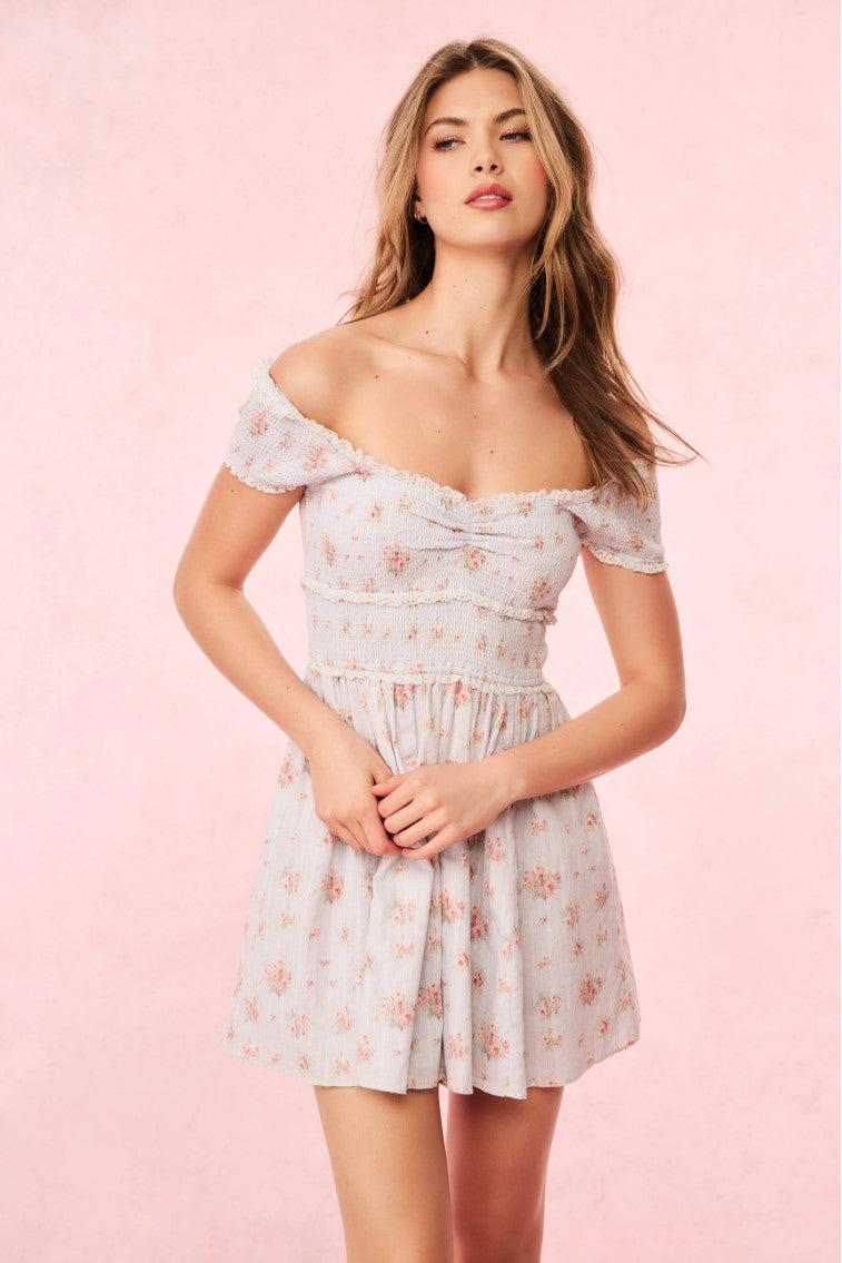 Siona Cotton Floral Mini Dress Product Image