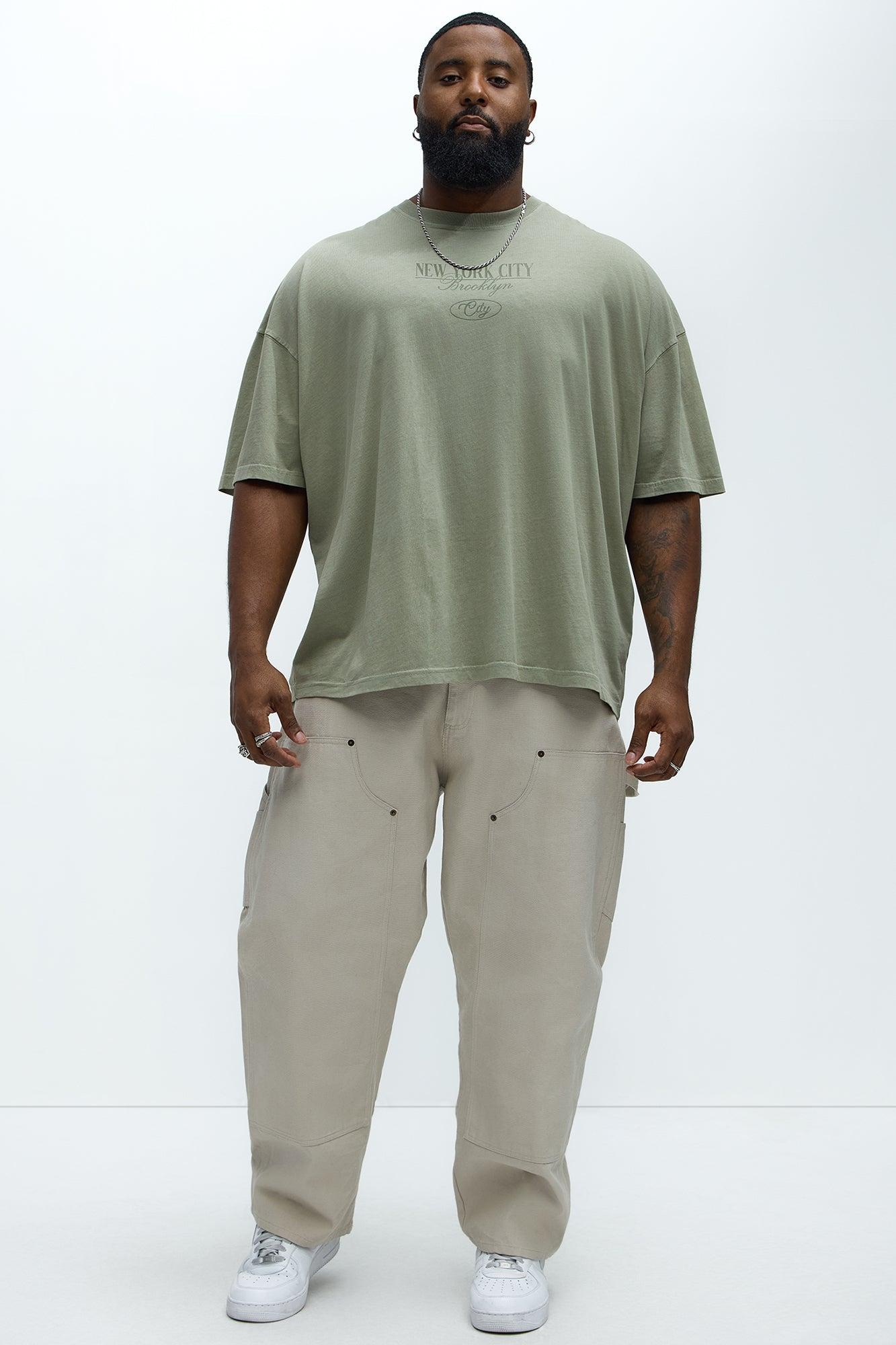 Brooklyn Oversized Short Sleeve Tee - Olive Product Image