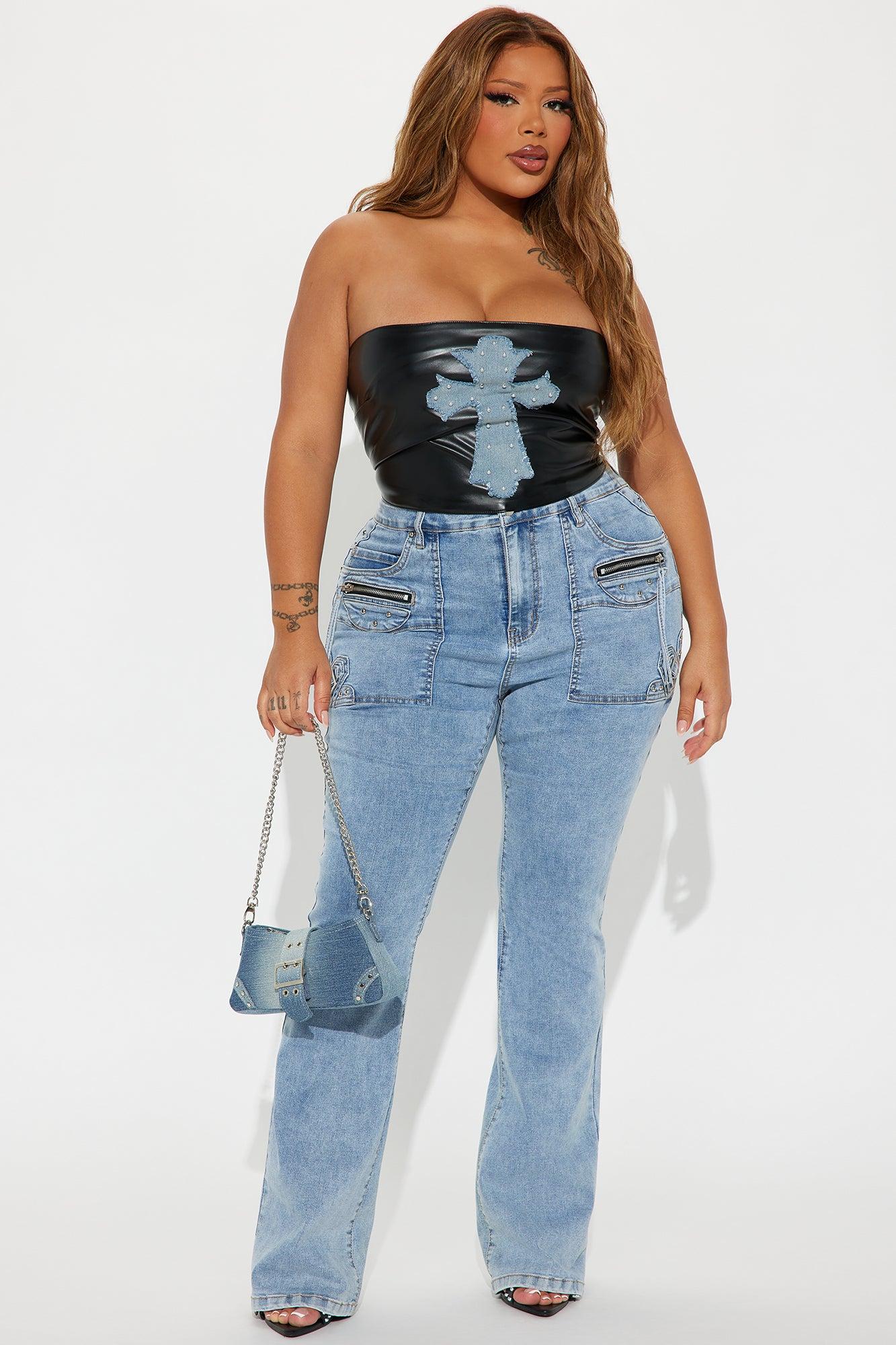 Get Through It Stretch Bootcut Jeans - Light Wash Product Image