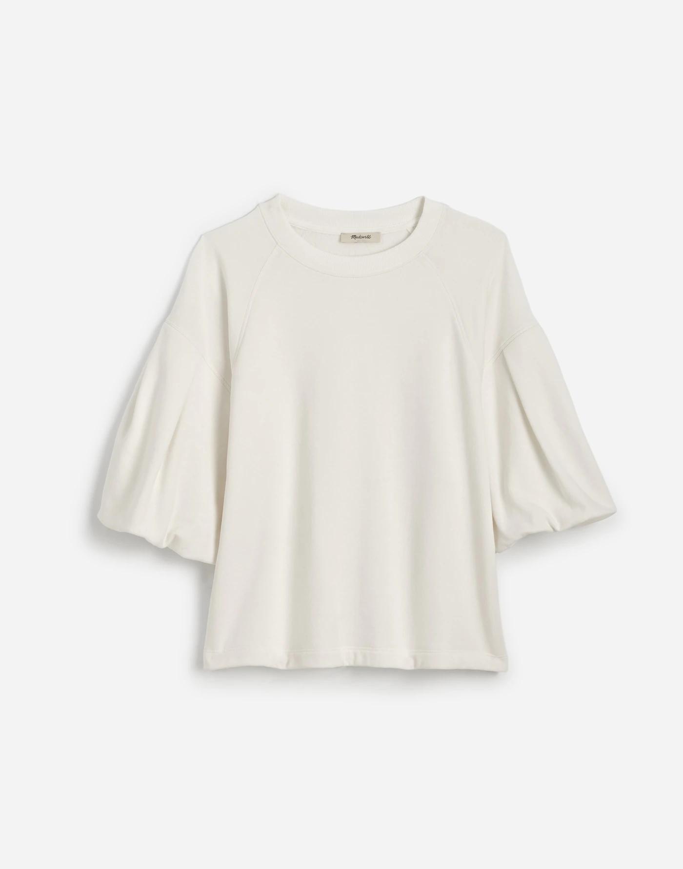 Puff-Sleeve Sweatshirt Tee Product Image