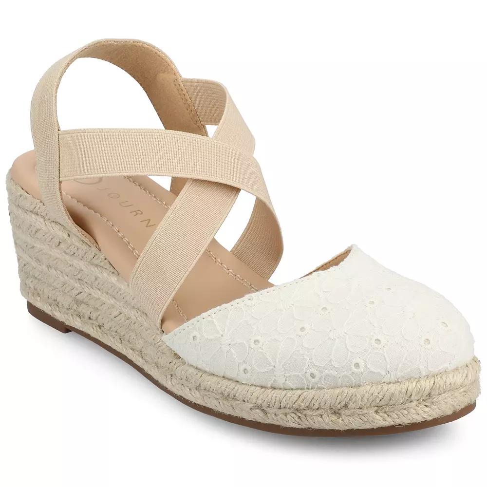 Journee Ashlee Women's Platform Espadrille Wedge Sandals,  Product Image
