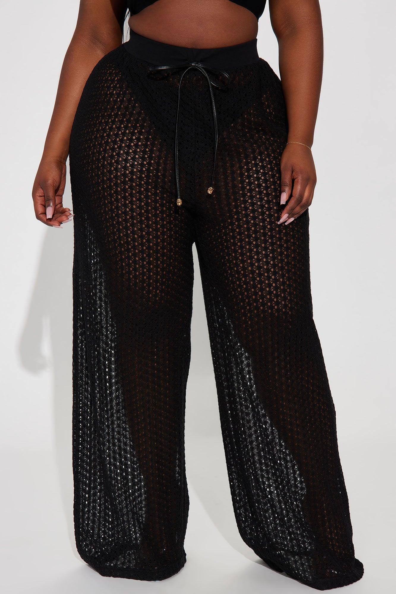 Abby Swim Cover Up Pants - Black Product Image
