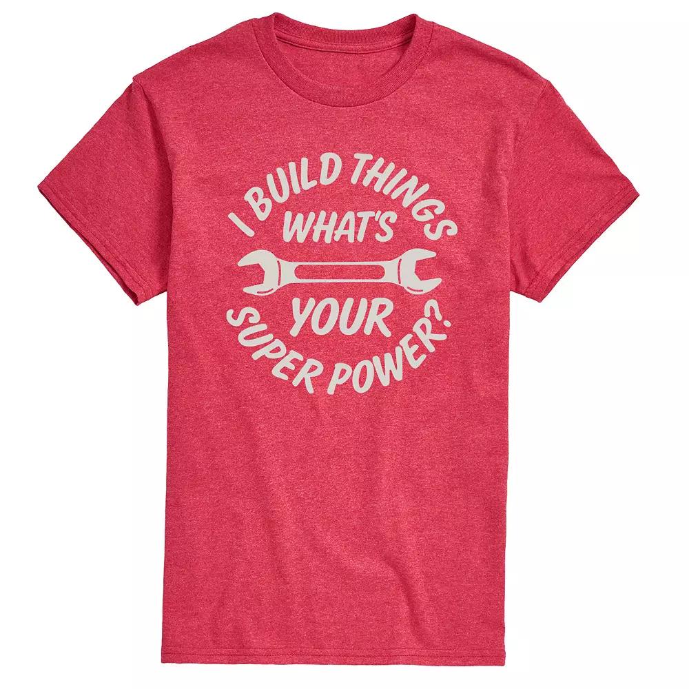 Men's I Build Things Superpower Tee,  Product Image