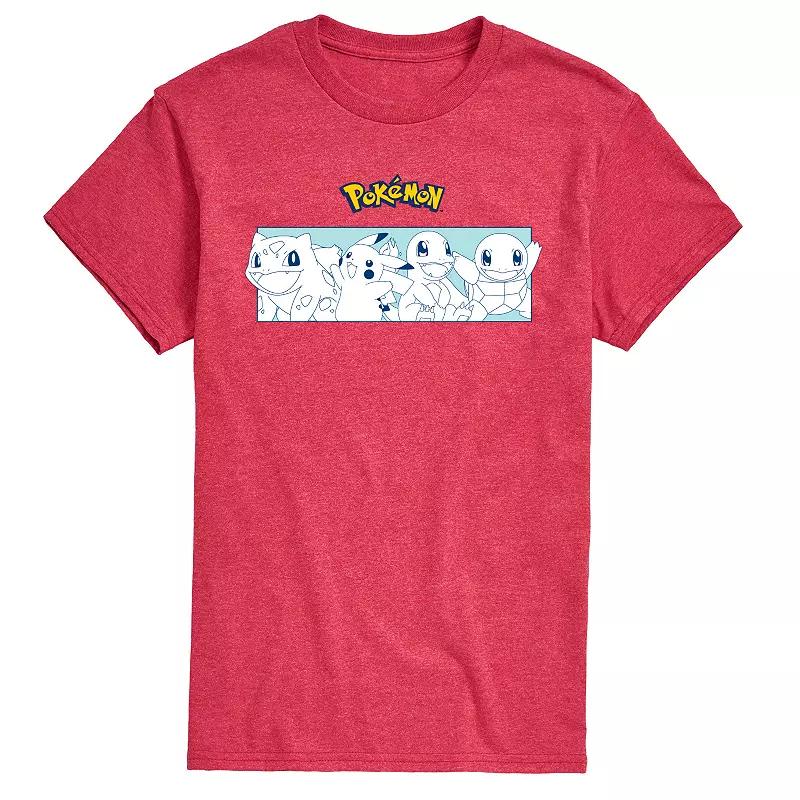 Men's Pokemon Starters Stripe Graphic Tee,  Product Image