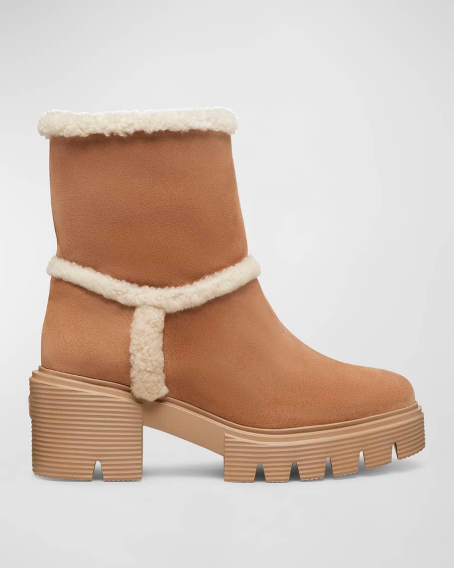 Lennox Suede Shearling Booties Product Image