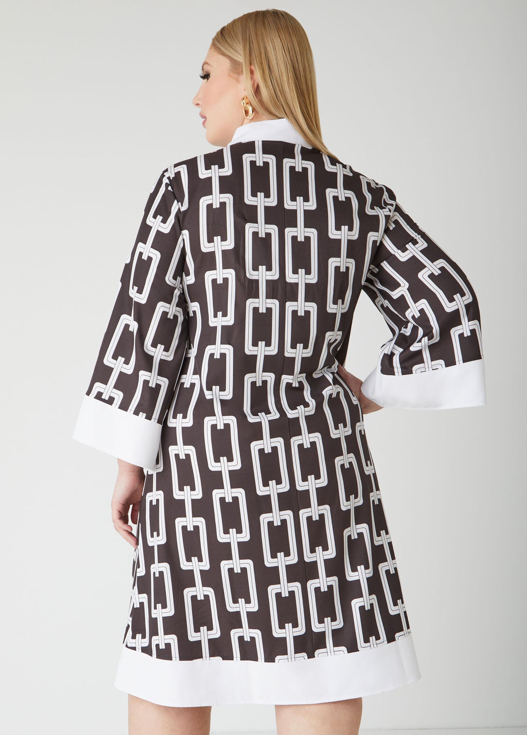 Chain Link Print Shirtdress Product Image