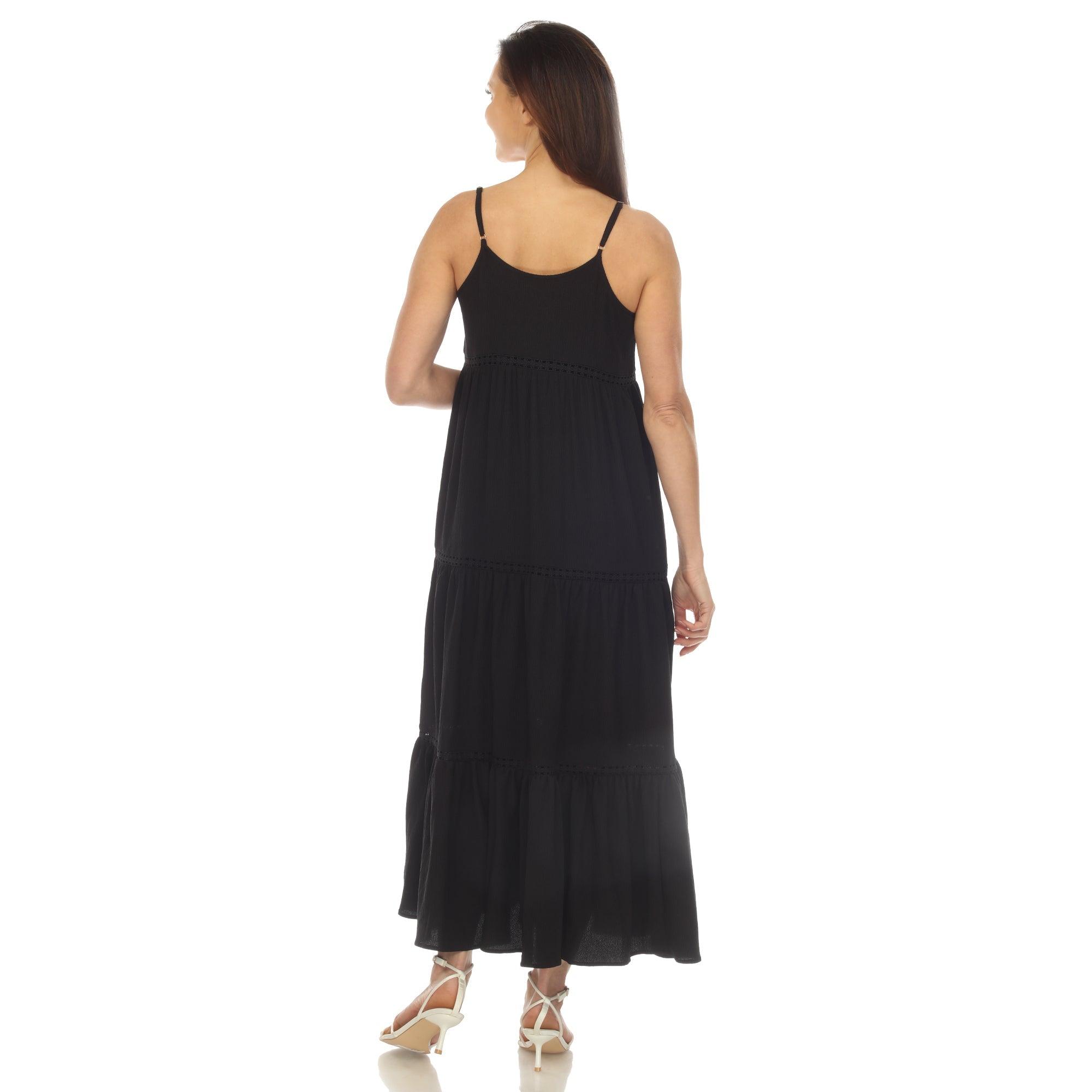 Women's Scoop Neck Tiered Maxi Dress Female Product Image