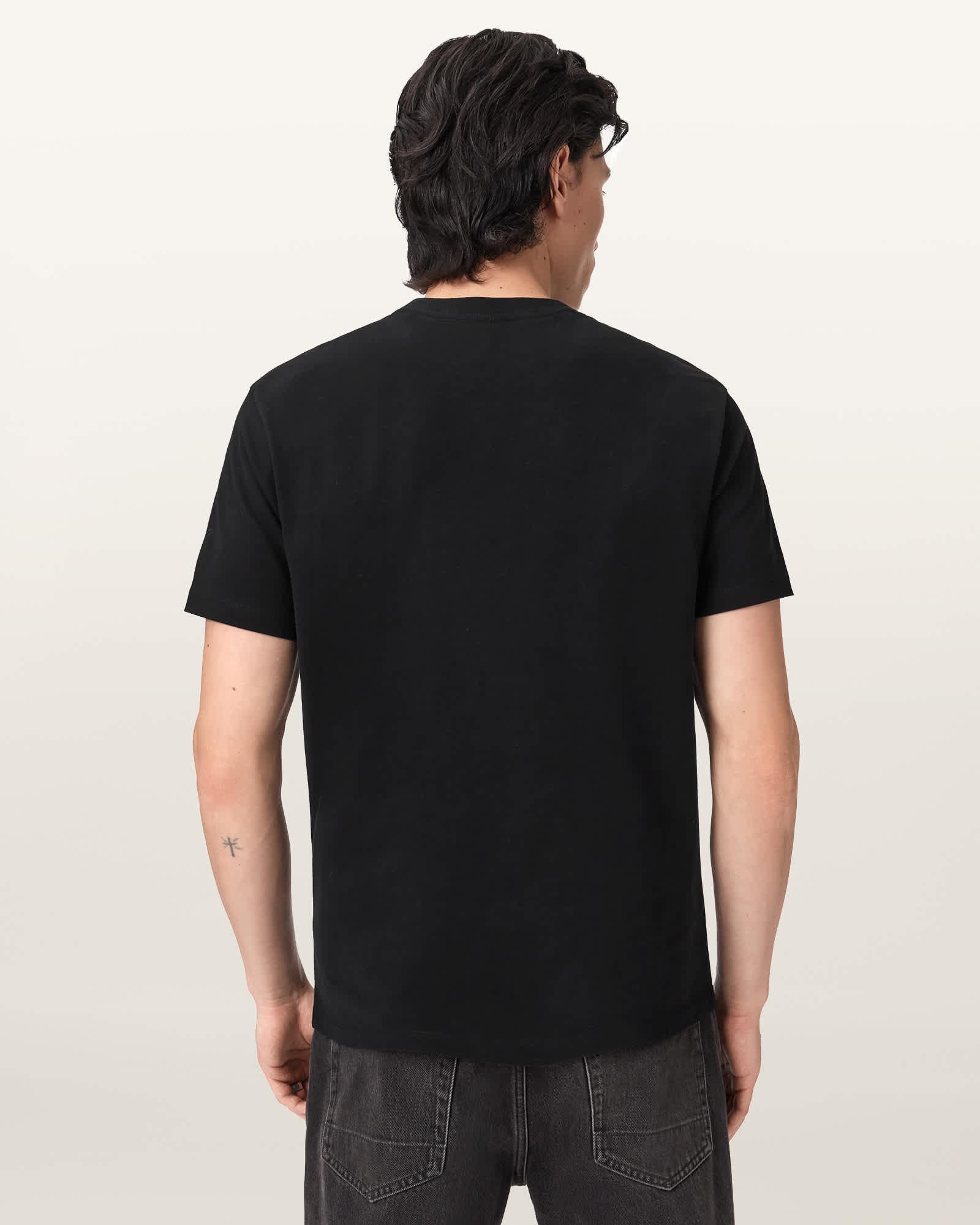 Dexter Short Sleeve Ramskull T-shirt Jet Black | ALLSAINTS US Product Image