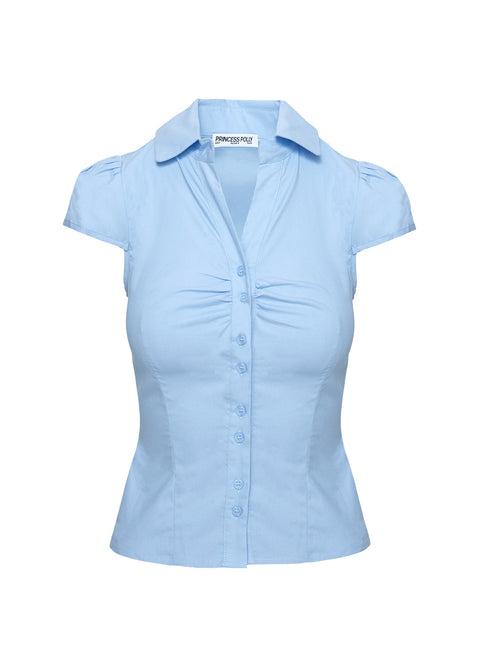 Arianwyn Short Sleeve Shirt Blue Product Image