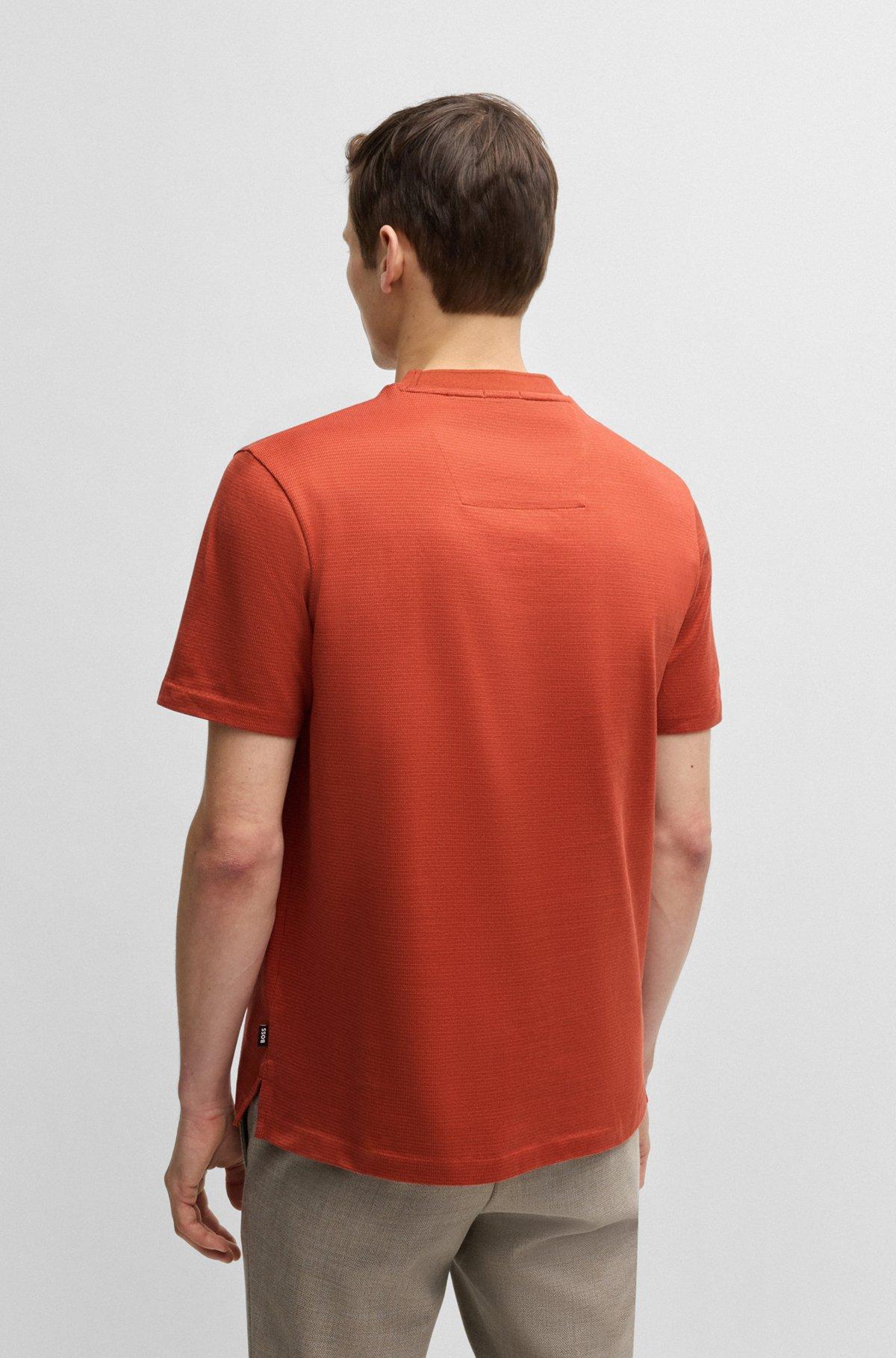 Micro-pattern T-shirt in mercerised cotton Product Image