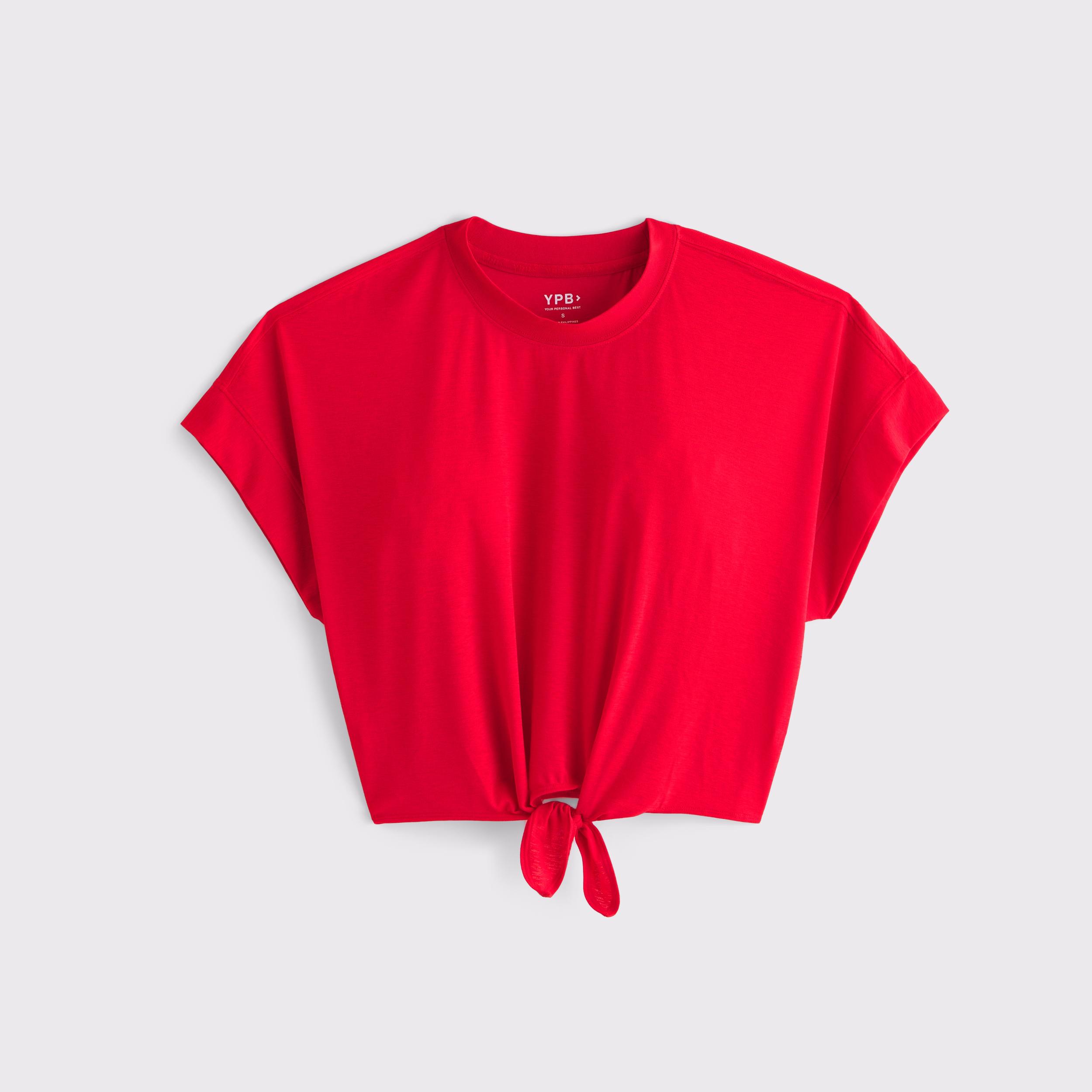 YPB Featherweight Tie-Front Tee Product Image