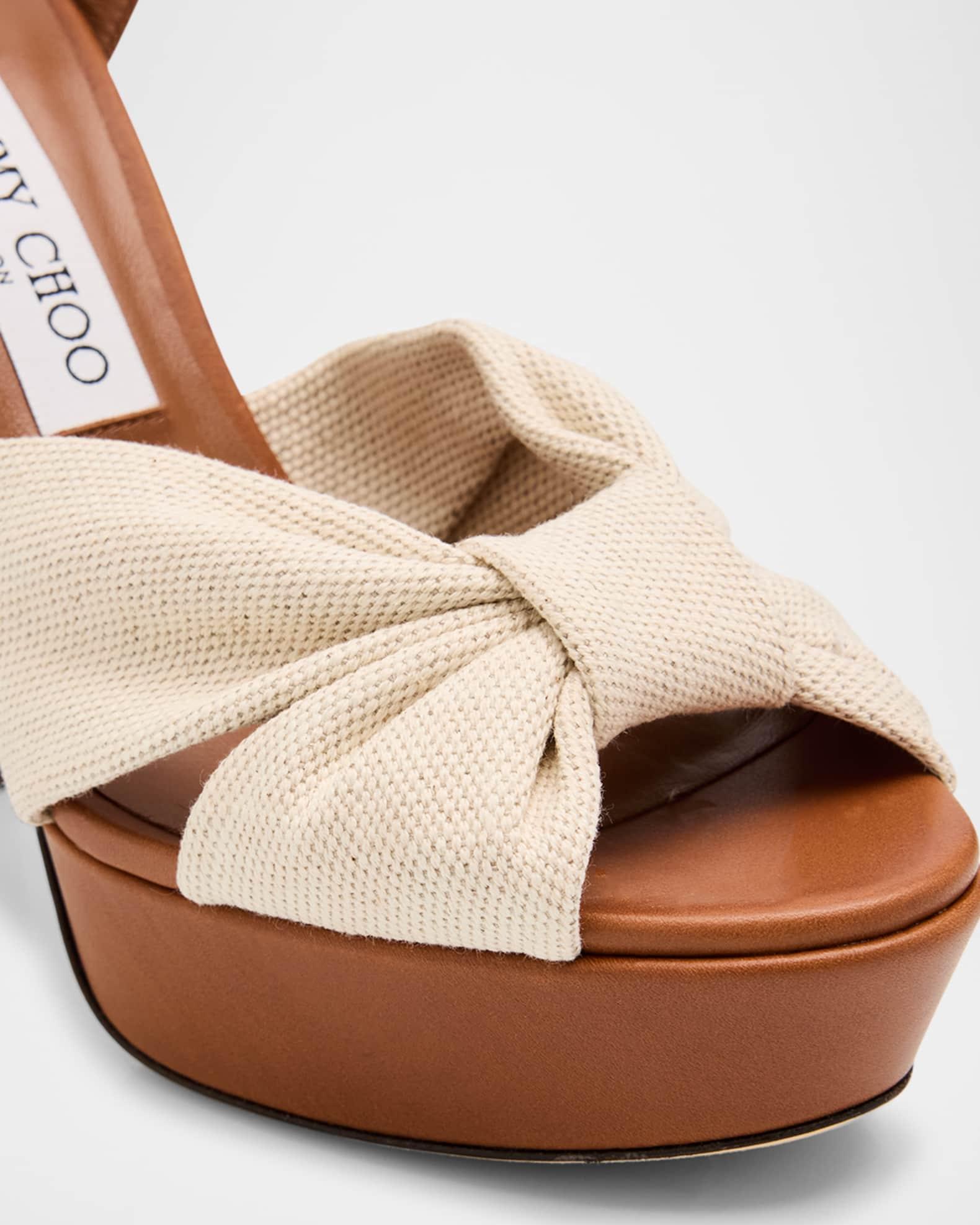 Heloise 120 Vacchetta Ankle-Strap Platform Sandals Product Image