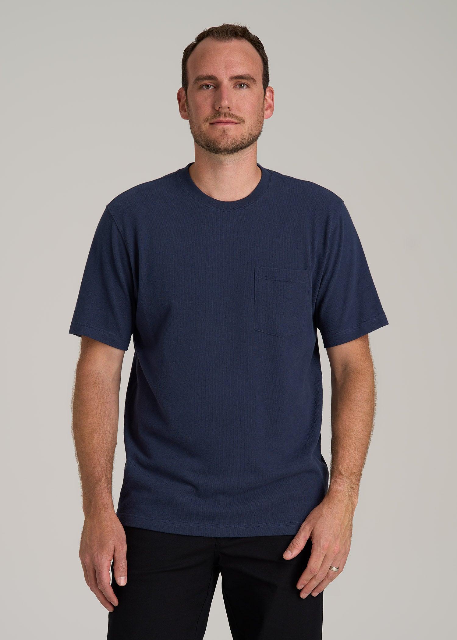 LJ&S Workwear Pocket T-Shirt for Tall Men in Midnight Navy Male Product Image