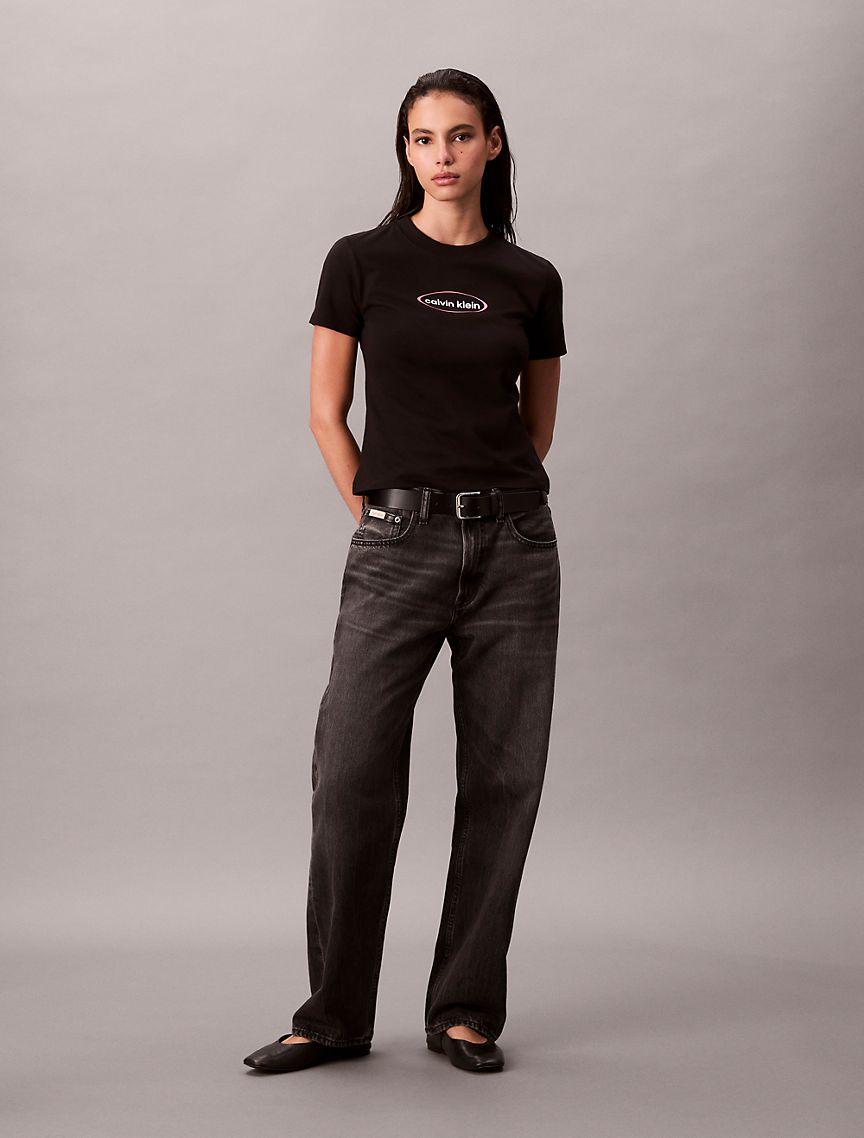 Oval Logo Graphic Slim T-Shirt Product Image