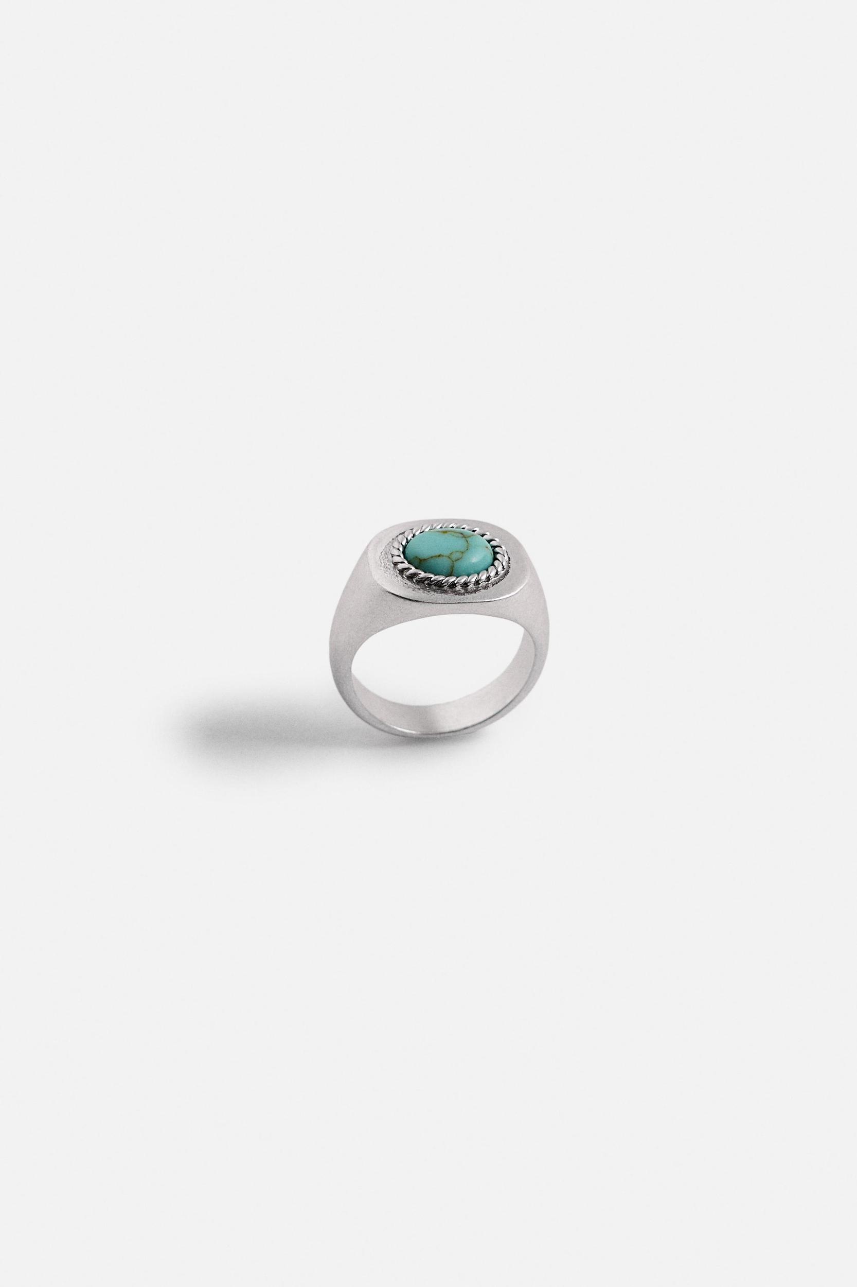 TURQUOISE STONE COMBINATION RING Product Image