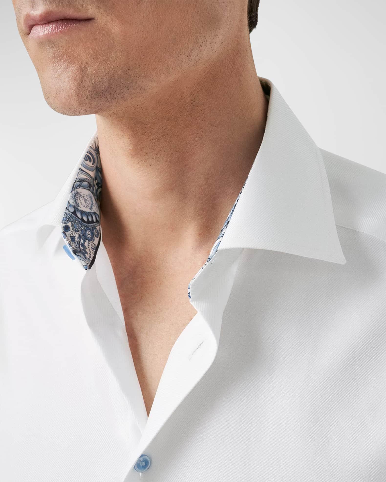 Men's Signature Textured Twill Slim Fit Dress Shirt Product Image