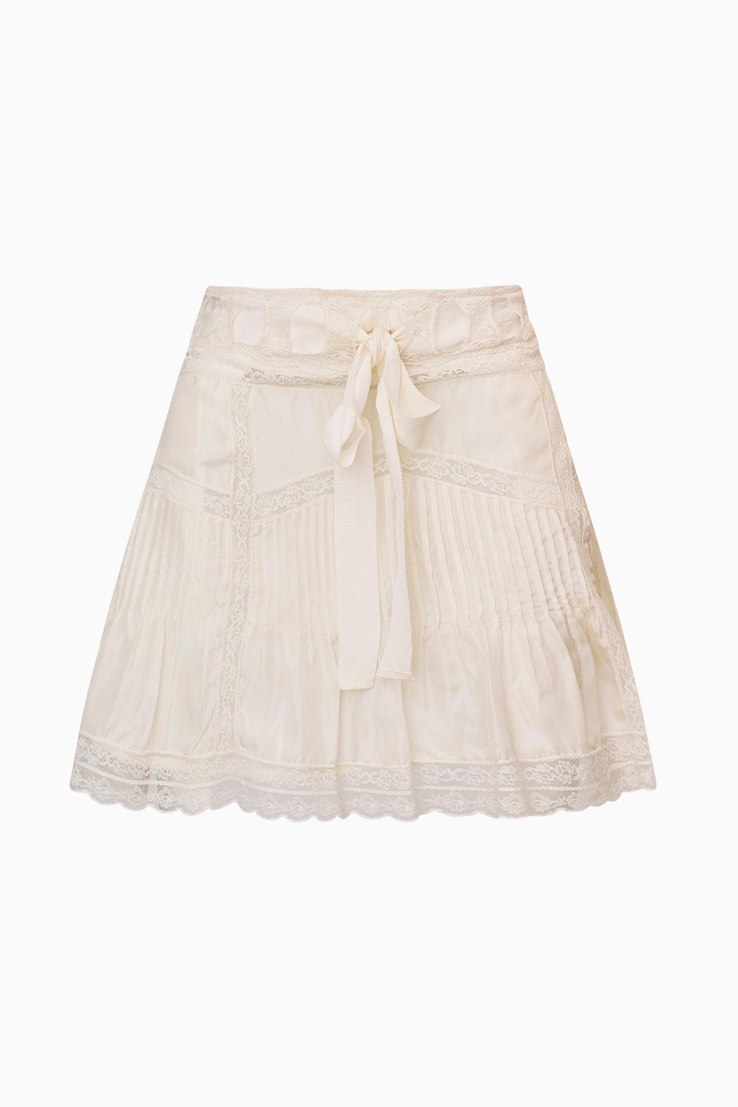Willia Silk Lace-Detailed Mini Skirt Product Image