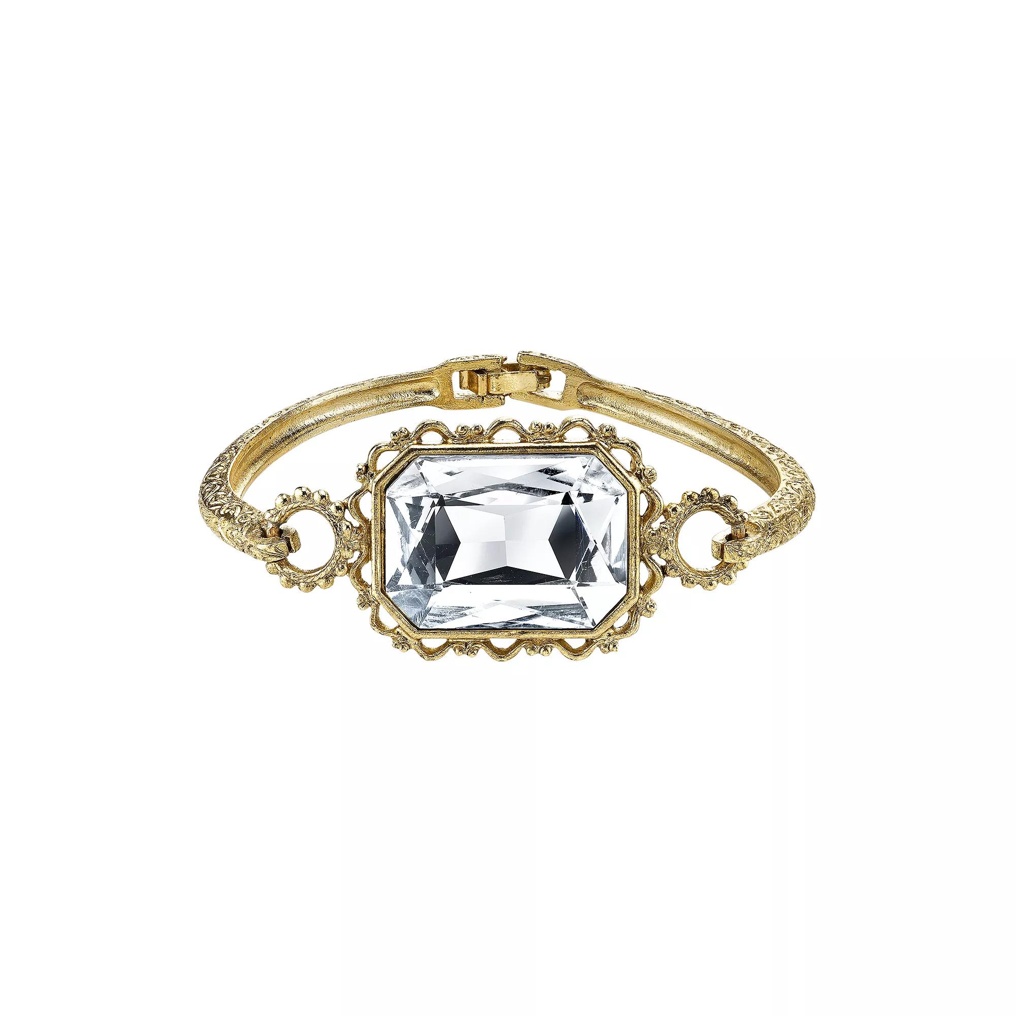 1928 Rectangle Filigree Bracelet, Womens Silver Tone Product Image