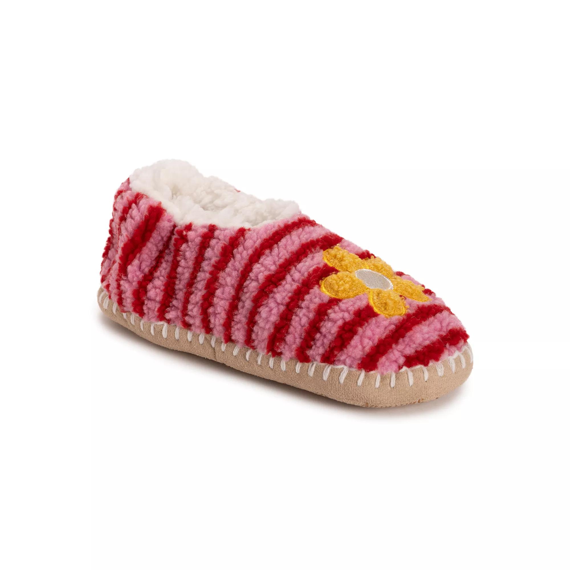 MUK LUKS Sherpa Smiley Women's Ballet Flat Slippers,  Product Image