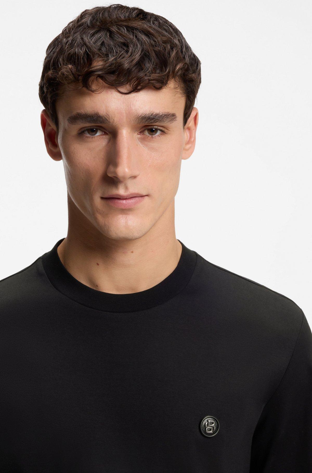 Mercerized-cotton T-shirt with Double B monogram Product Image