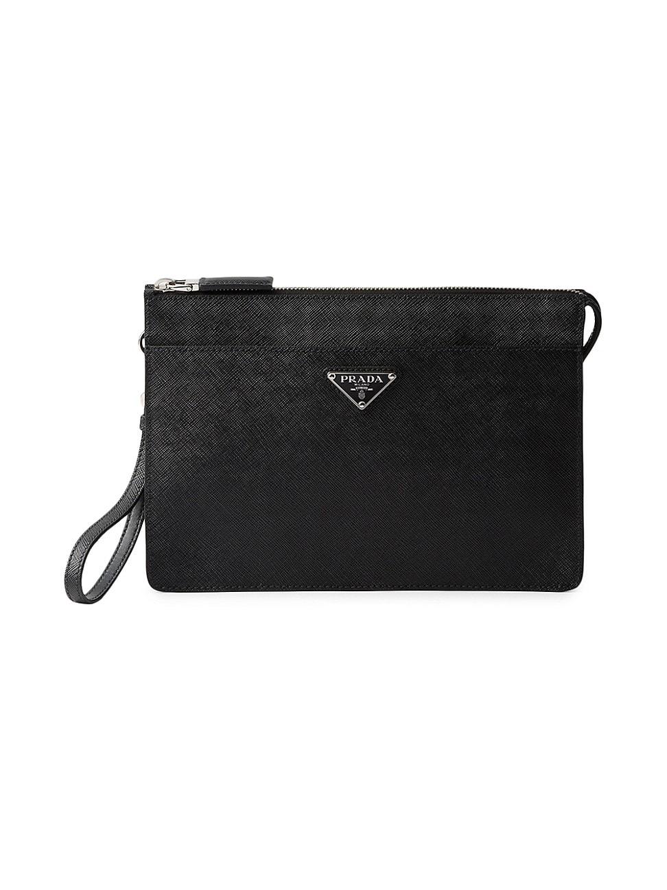 Mens Saffiano Leather Pouch Product Image