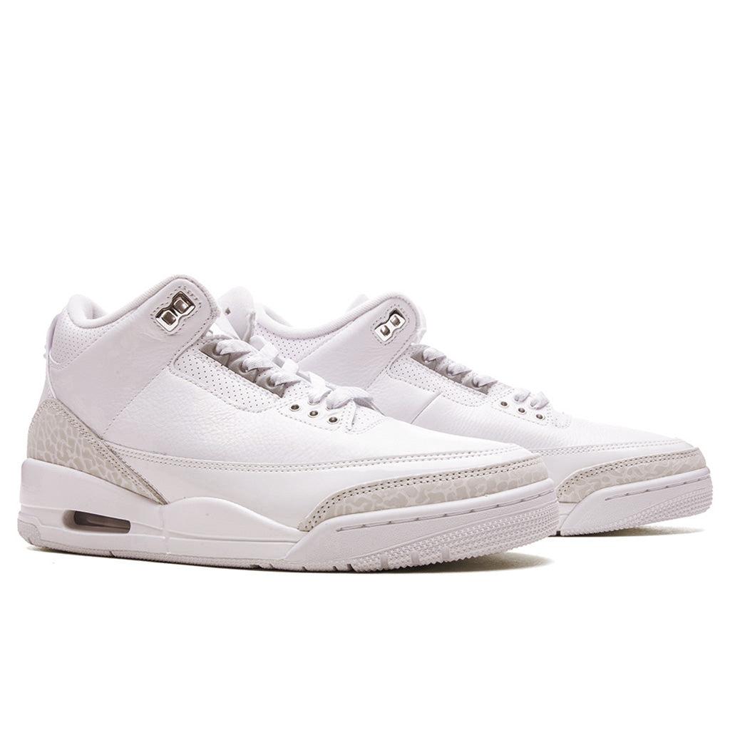 Air Jordan 3 Retro 'Pure Money' - White/Metallic Silver Male Product Image