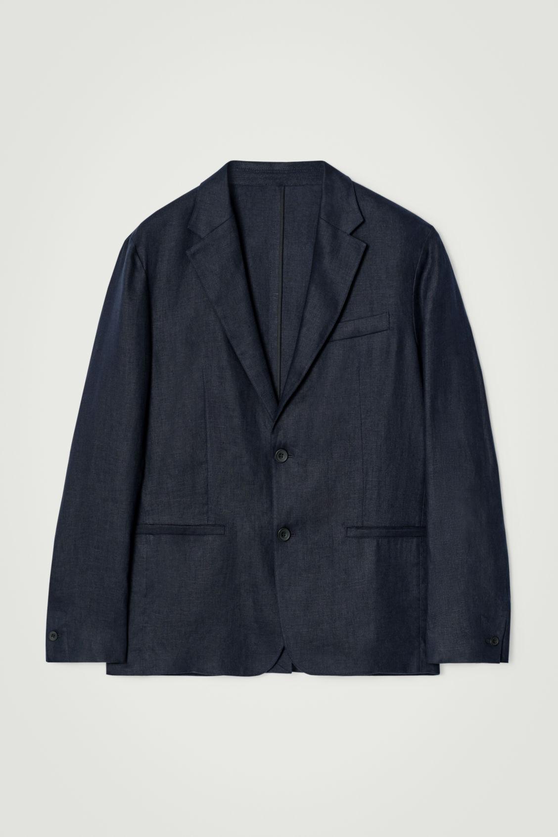 SINGLE-BREASTED LINEN BLAZER Product Image
