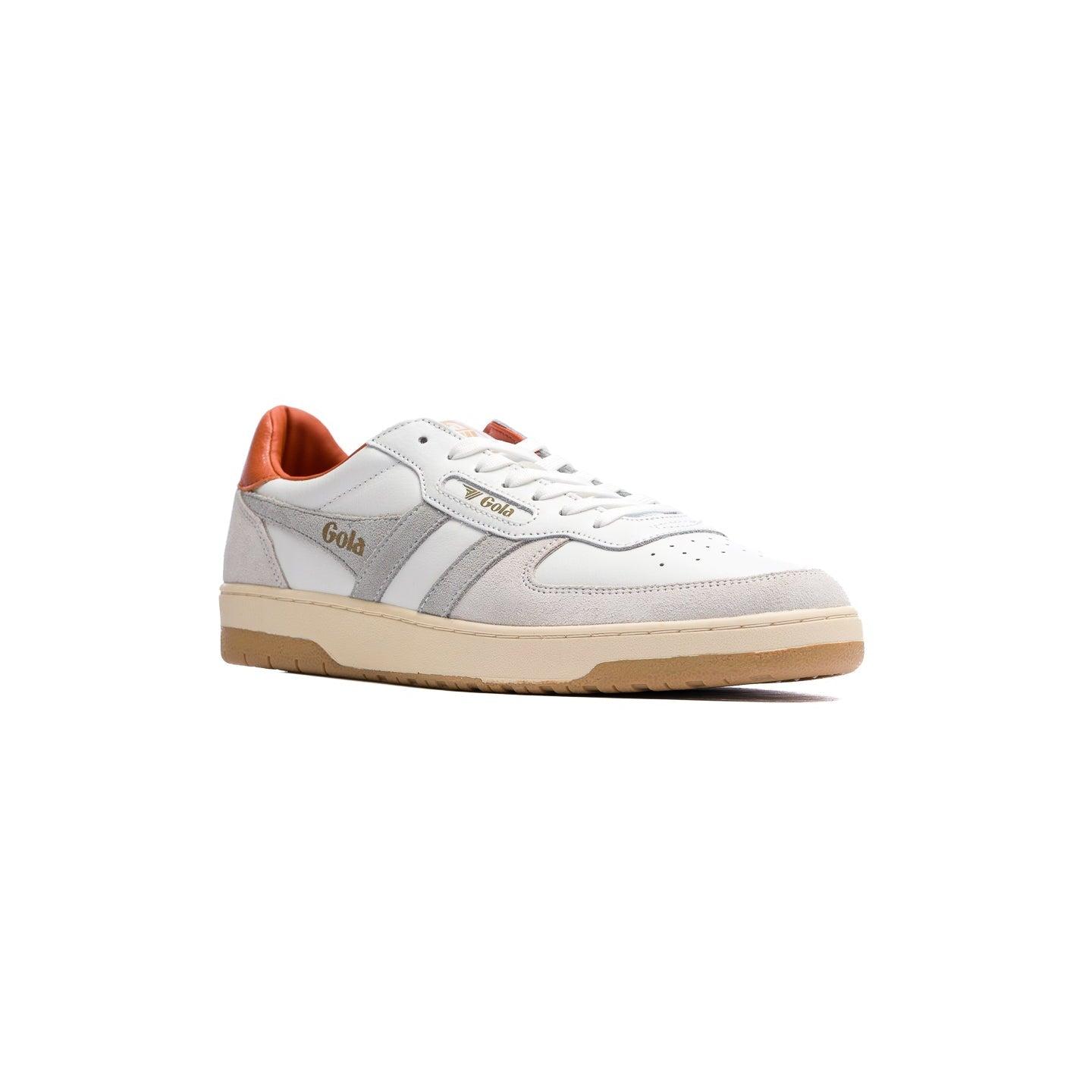 Gola Classics Men's Hawk Sneakers - White/Smoke/Moody Orange Product Image