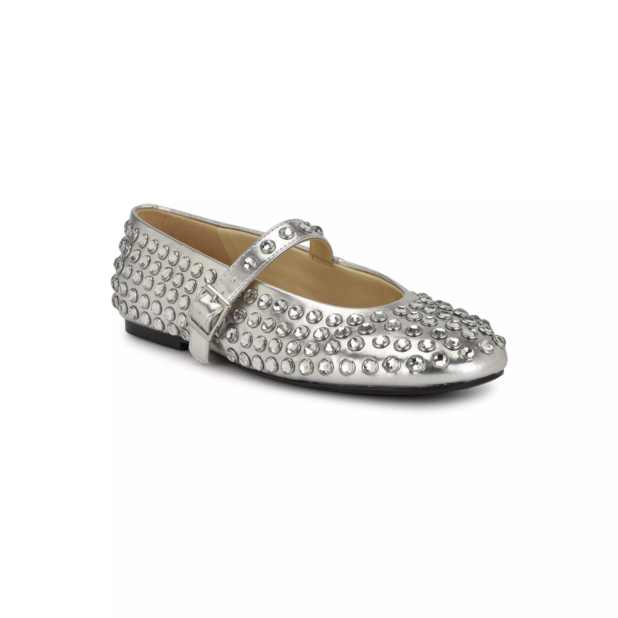 Nine West Emmil Womens Round Toe Embellished Dress Flats Product Image